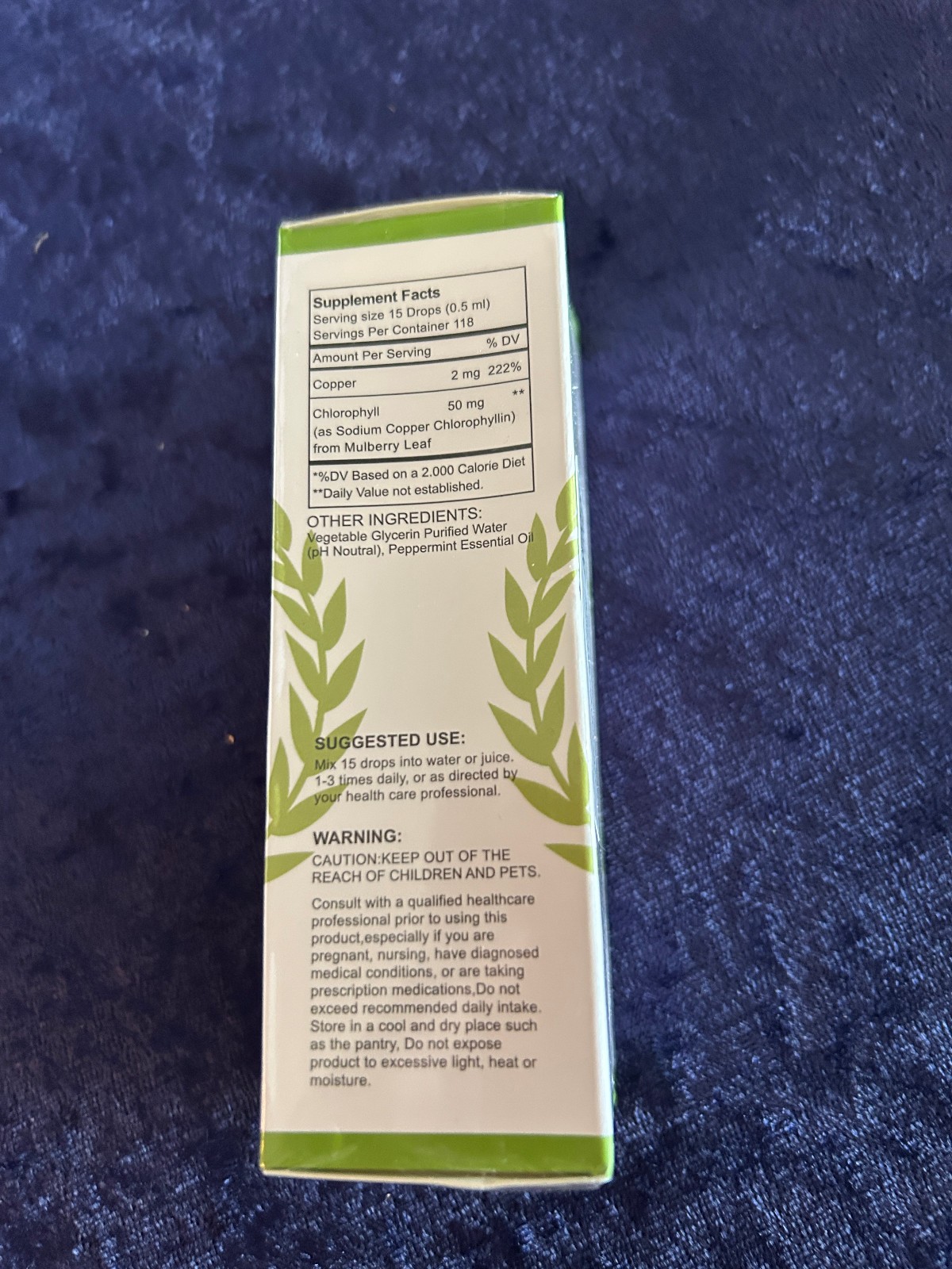 Benevolent Nourishment Liquid Chlorophyll Drops Dietary Supplement – NIB