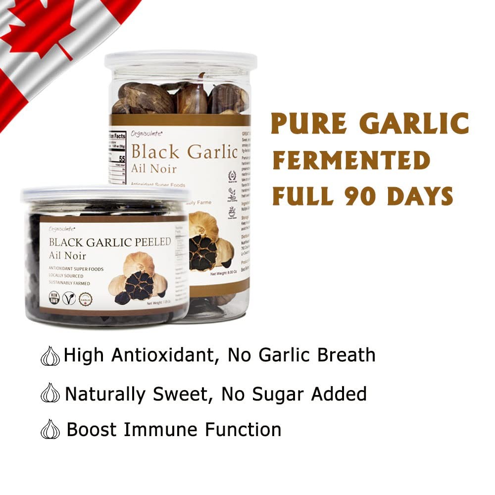 Canada Peeled Black Garlic Fermented for 90 Days Peeled Multiple Clove Super …