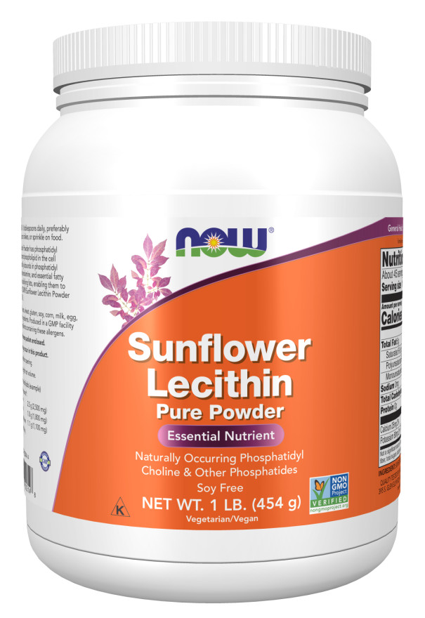 Now Foods Sunflower Lecithin Pure Powder 1 lb 454g 04/28EXP