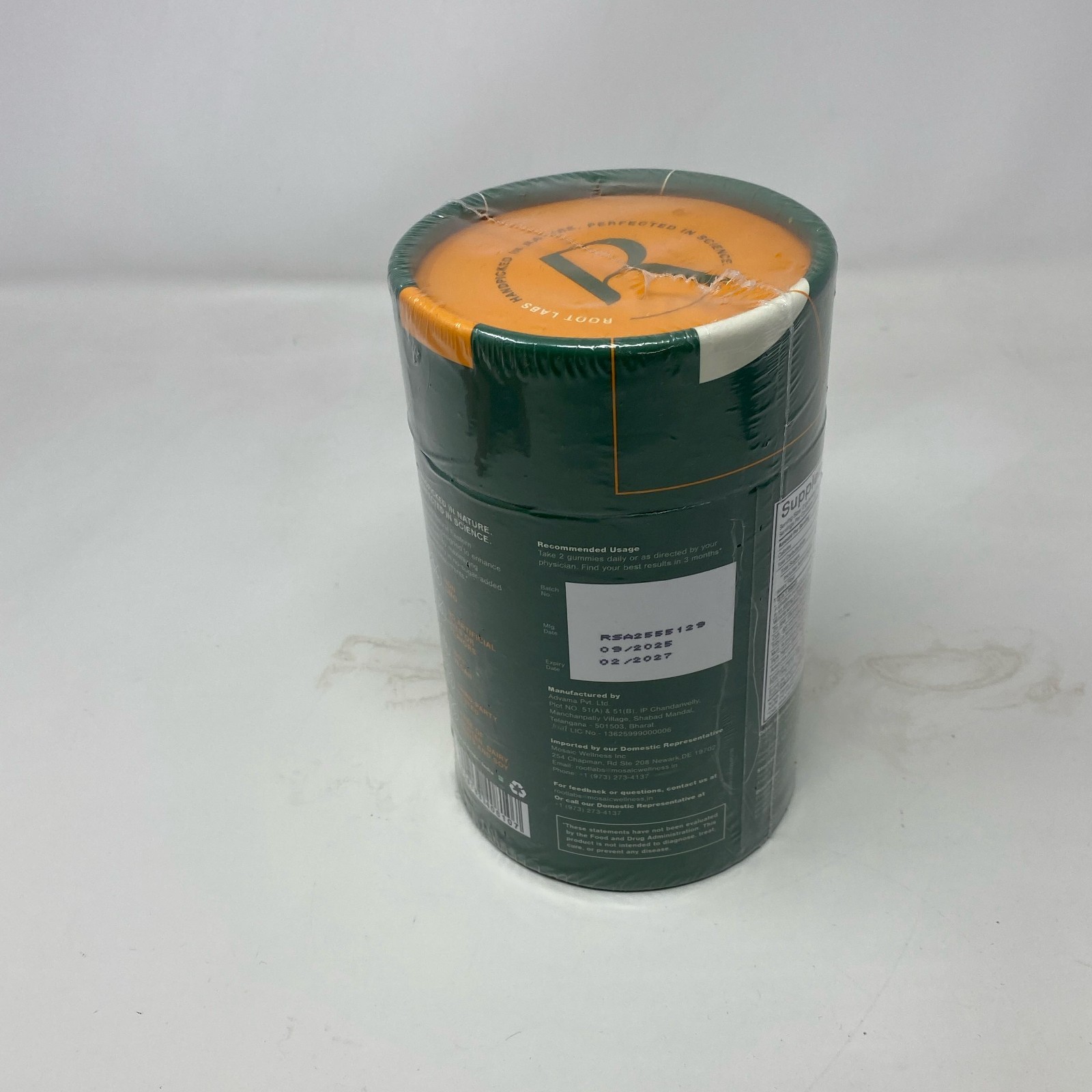 Root Labs Alpha Gummies 10-in-1 Shilajit, 60ct, Dark Green, 240g