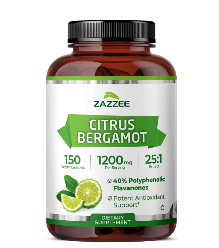 Citrus Bergamot 25:1 Extract 1200 mg, 40% Polyphenolic Flavanones, Kosher
