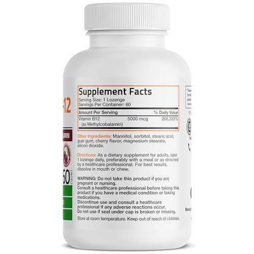 Methyl B12 Vitamin Energy Brain Support Lozenges