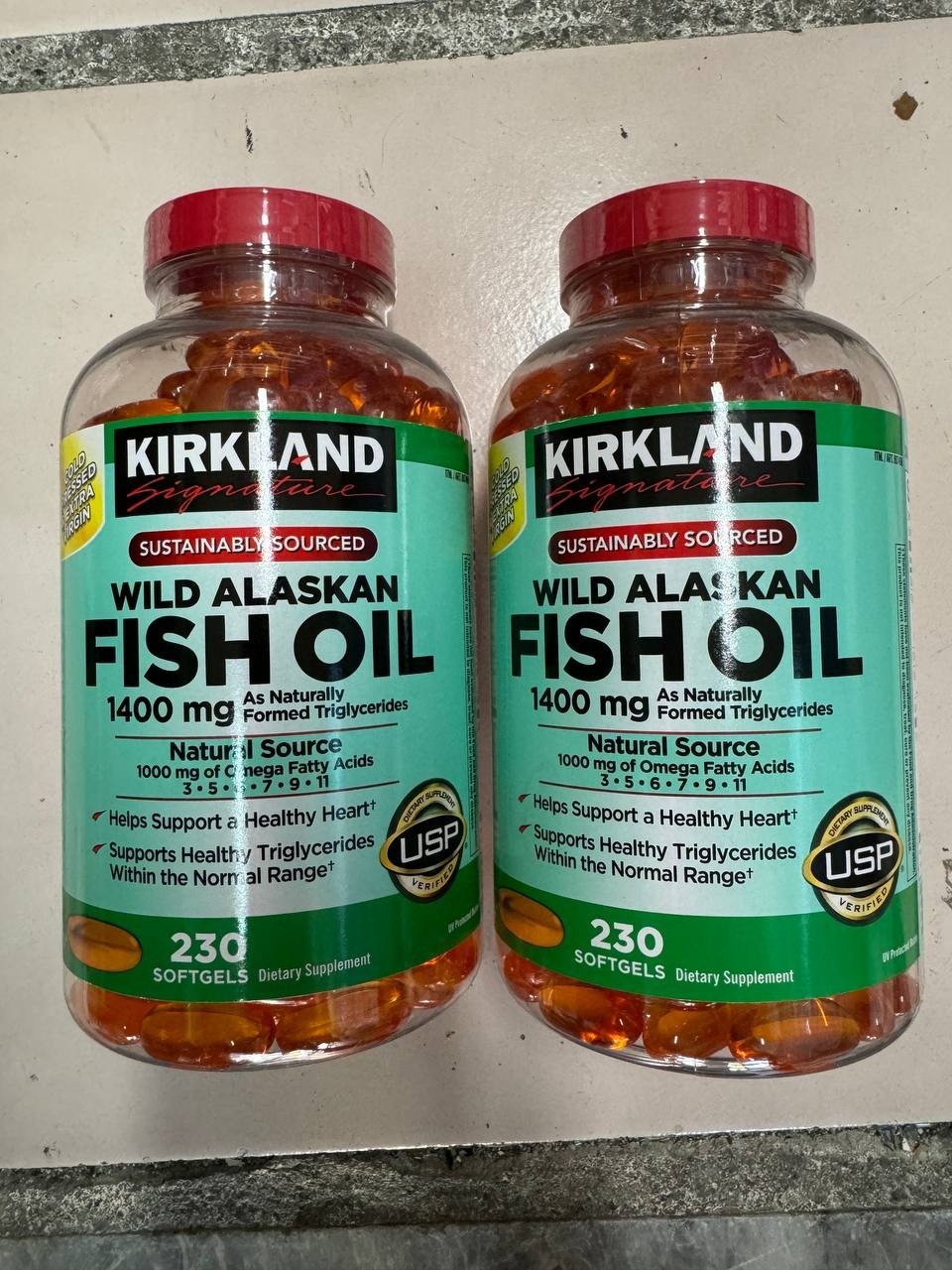 Kirkland Signature Wild Alaskan Fish Oil 1400 mg, 230 Softgels FREE SHIPPING
