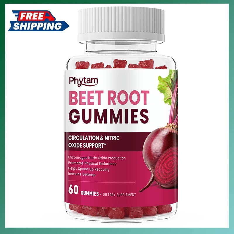 Phytam Organic Beet Root 60 Gummies for Circulation & Natural Energy Boost