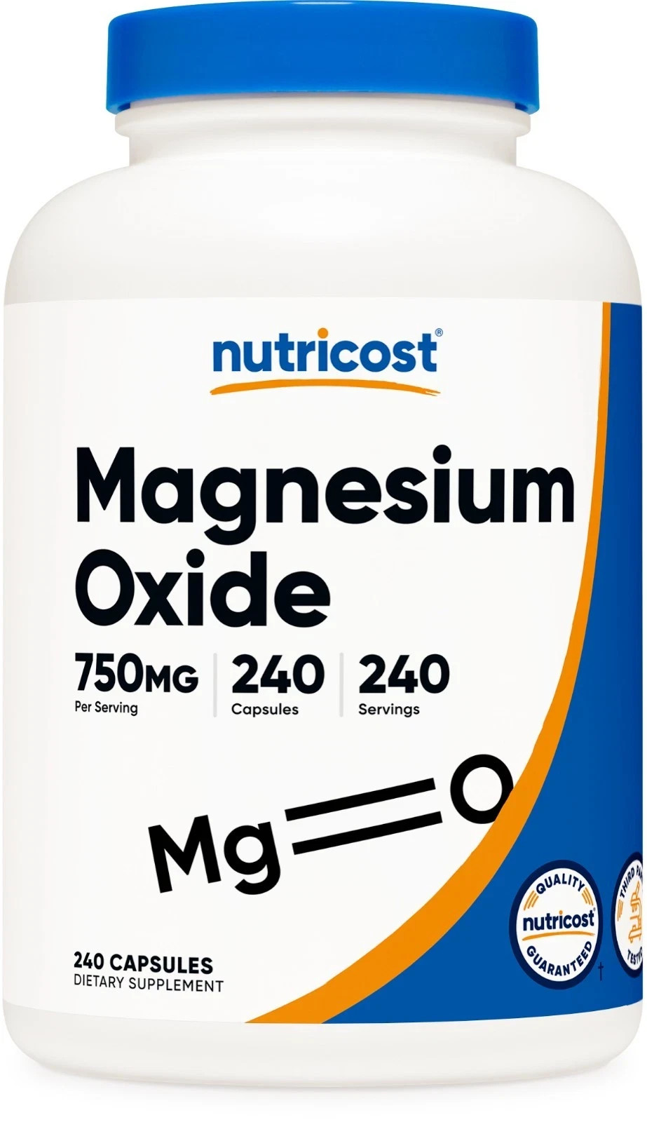 Nutricost Magnesium Oxide 750mg, 240 Capsules – 420mg of Magnesium