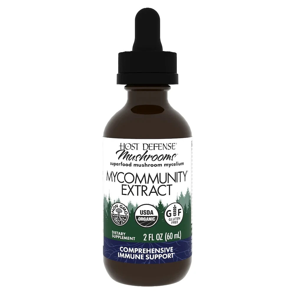 Host Defense MyCommunity Extract 2 Oz Organic Immune Support Fungi Perfecti