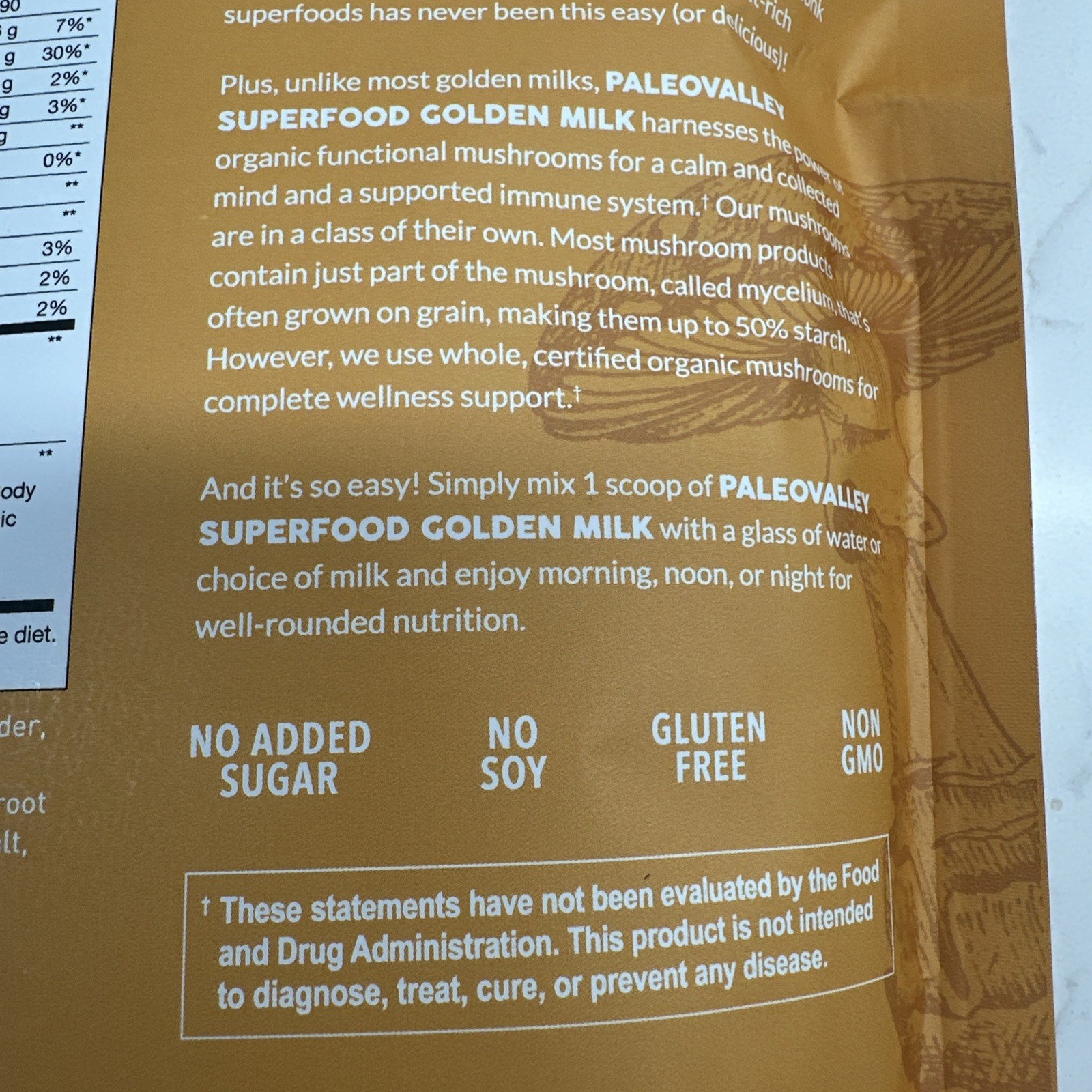 Paleo Valley Golden Milk Superfood Drink Powder Organic
