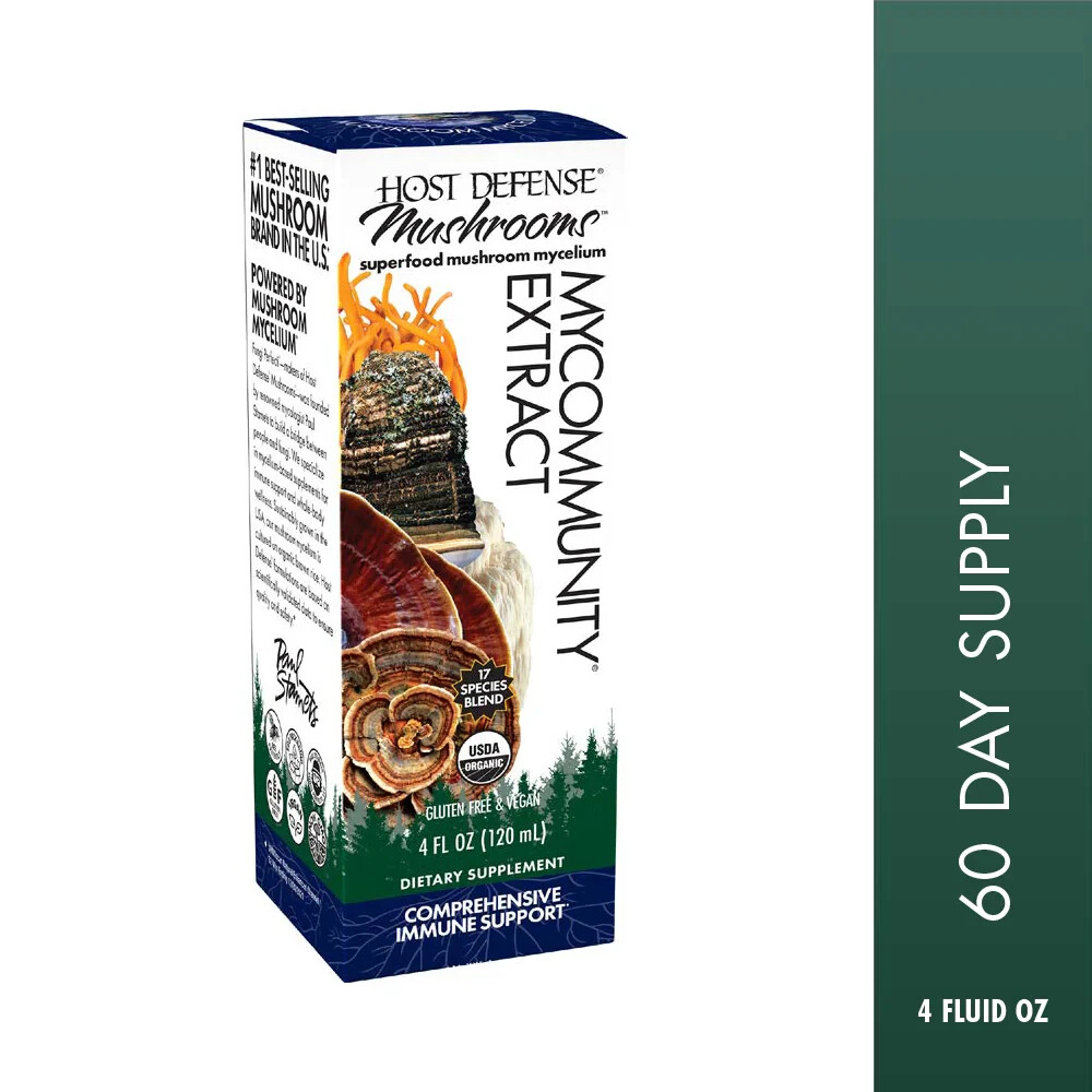 Host Defense MyCommunity Extract 4 oz Organic Immune Support Fungi Perfecti
