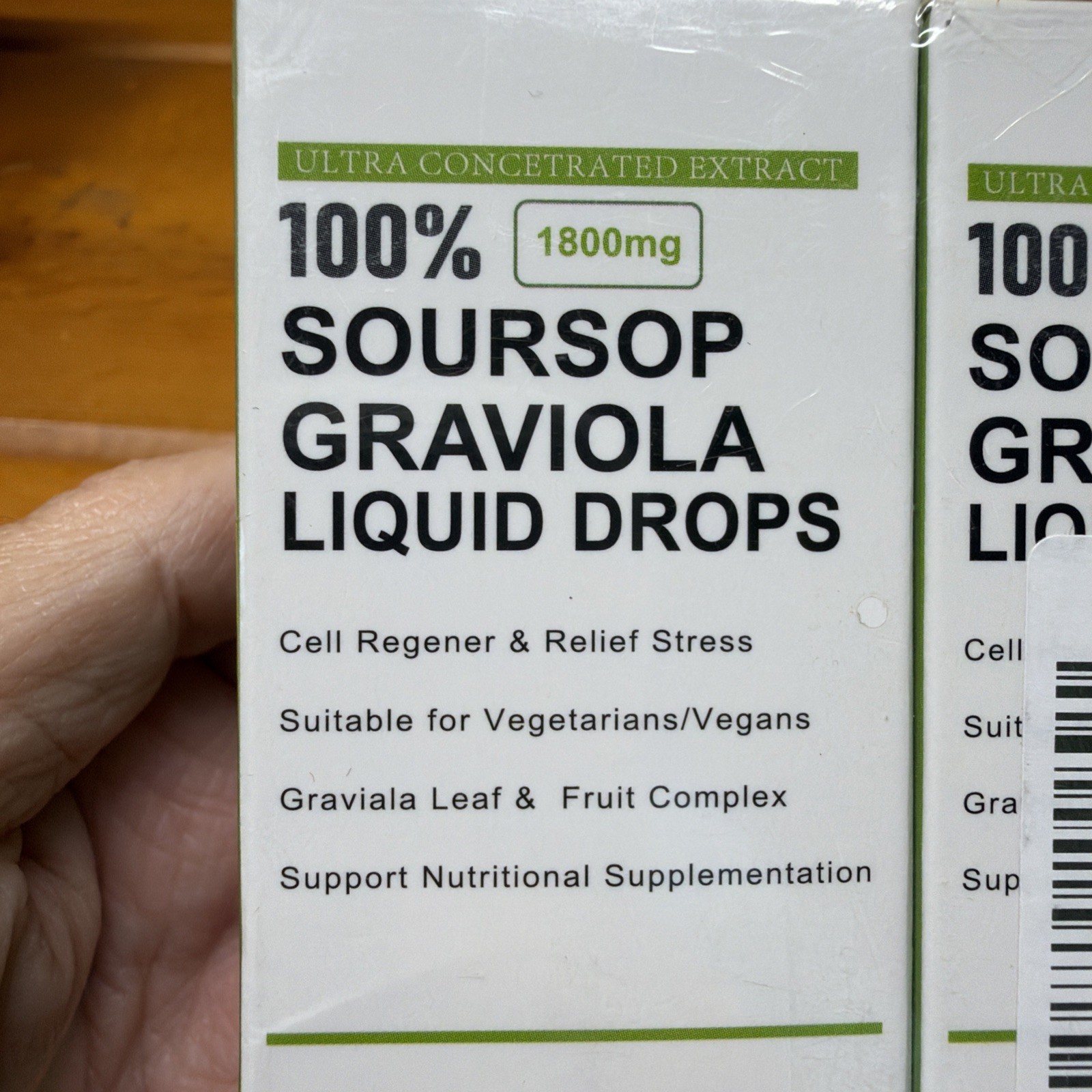 100 % Soursop Graviola Liquid Drops (Lot Of 2) Total 4 Oz. Exp:02/18/2027
