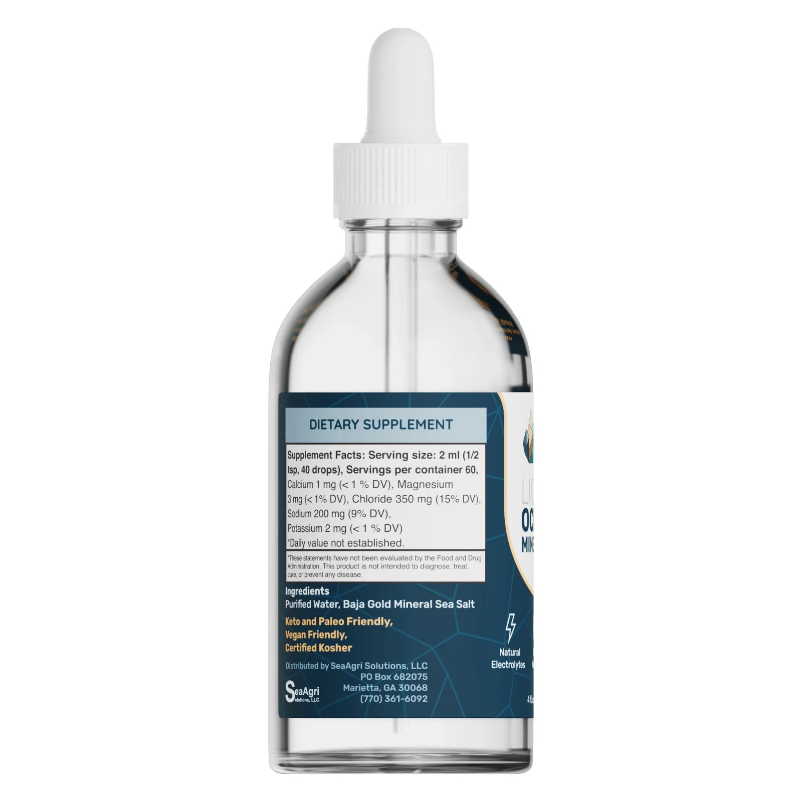 BAJA GOLD Liquid Ocean Trace Mineral Drops Ionic Electrolytes NEW Exp 6/2033
