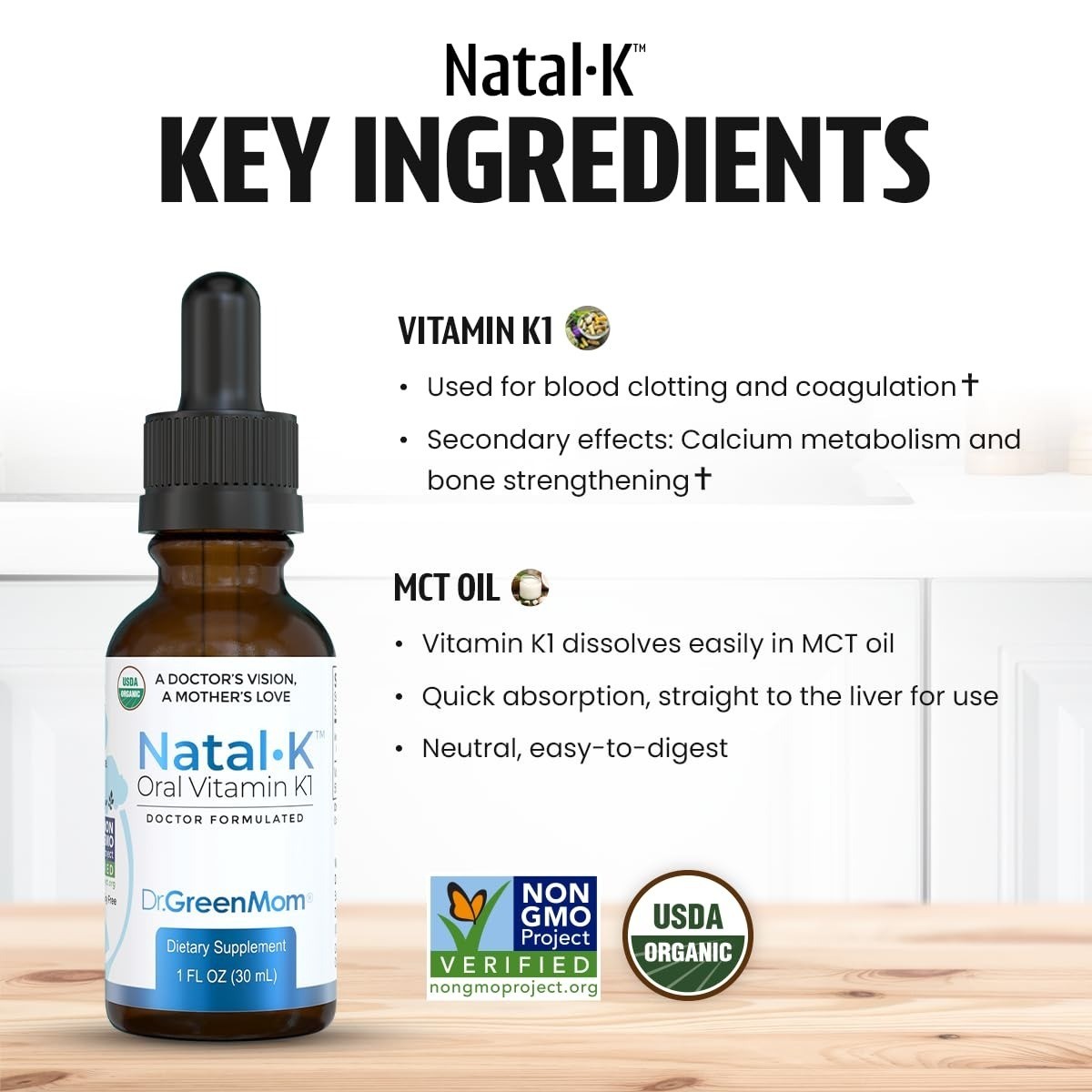 Dr. Green Mom Natal K Oral Vitamin K1 Drops for Newborns – Organic