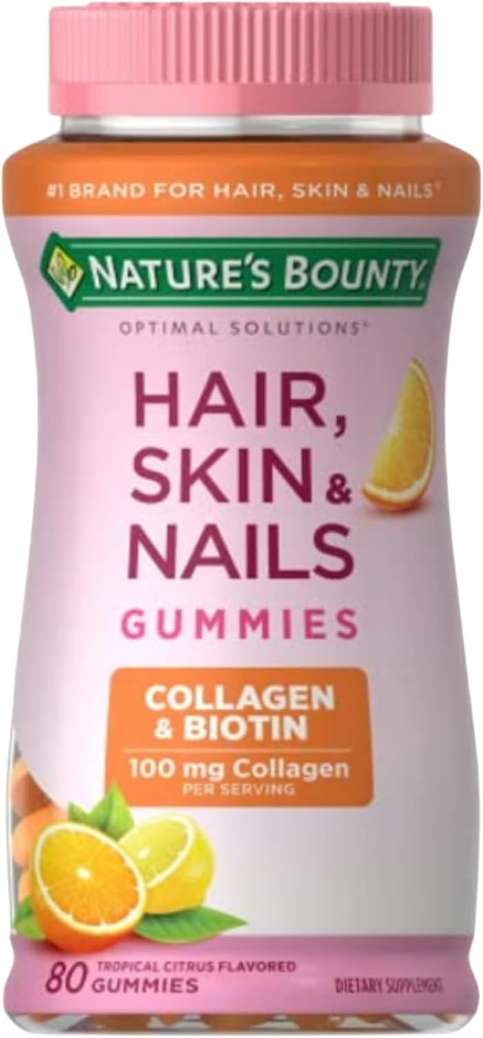 Natures Bounty Optimal Solutions Hair, Skin Nails with Biotin and Collagen,
