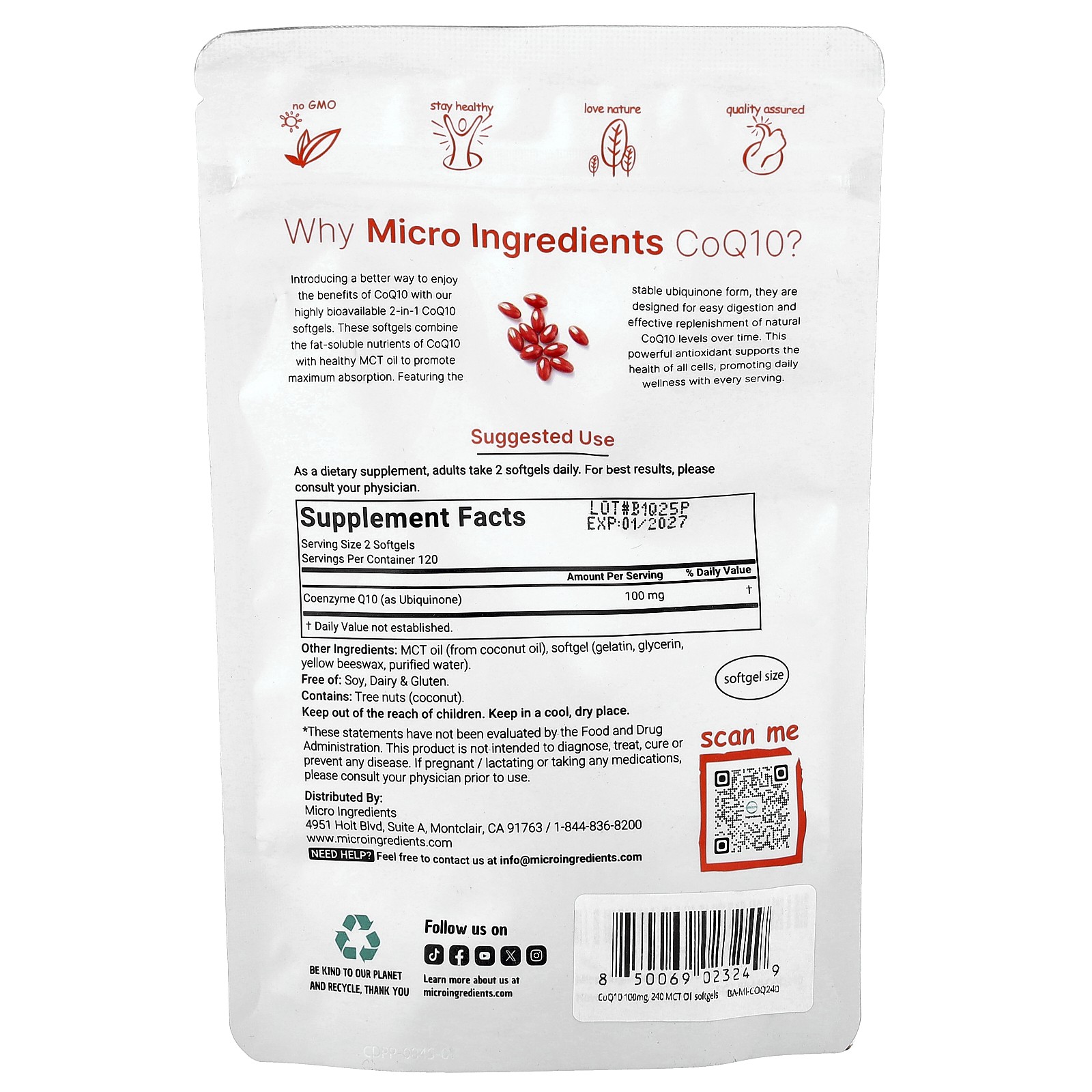 CoQ10, 240 Softgels (50 mg per Softgel)