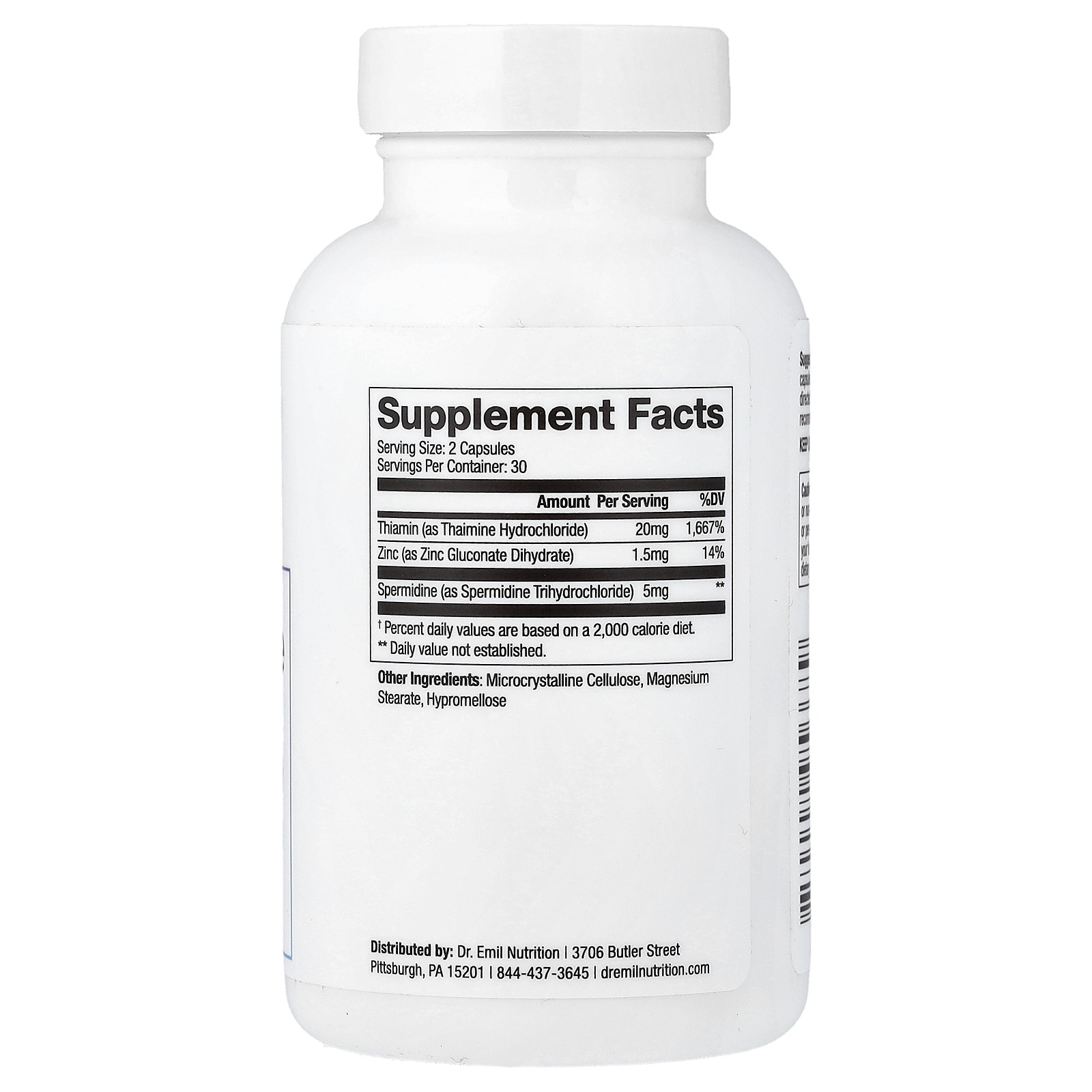 Spermidine, 5 mg, 60 Capsules (2.5 mg per Capsule)