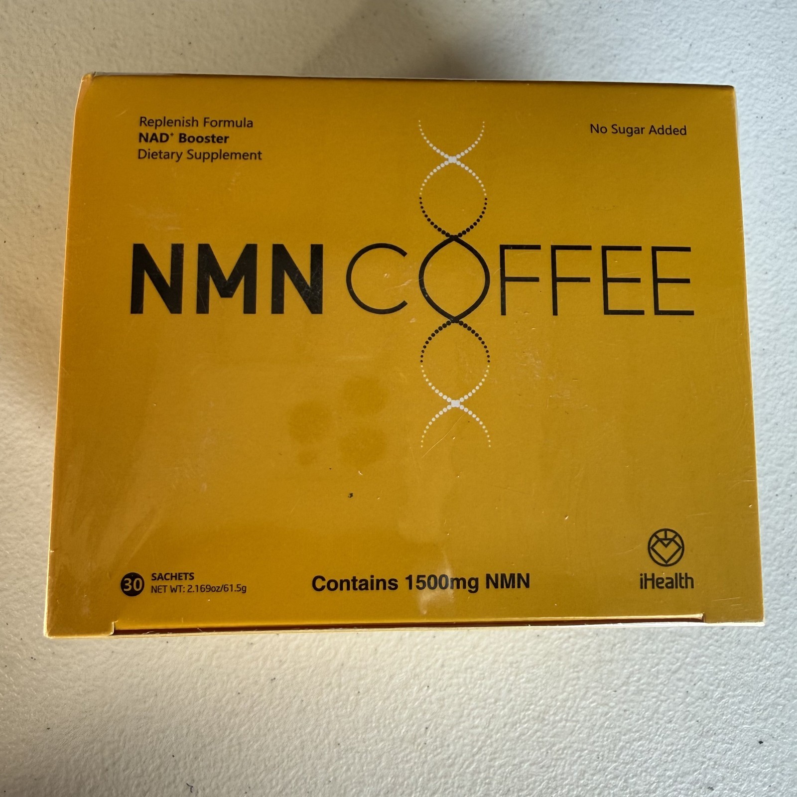 iHealth NMN COFFEE NAD+Booster contains 50mg NMN Per packet NEW box 30 Packets