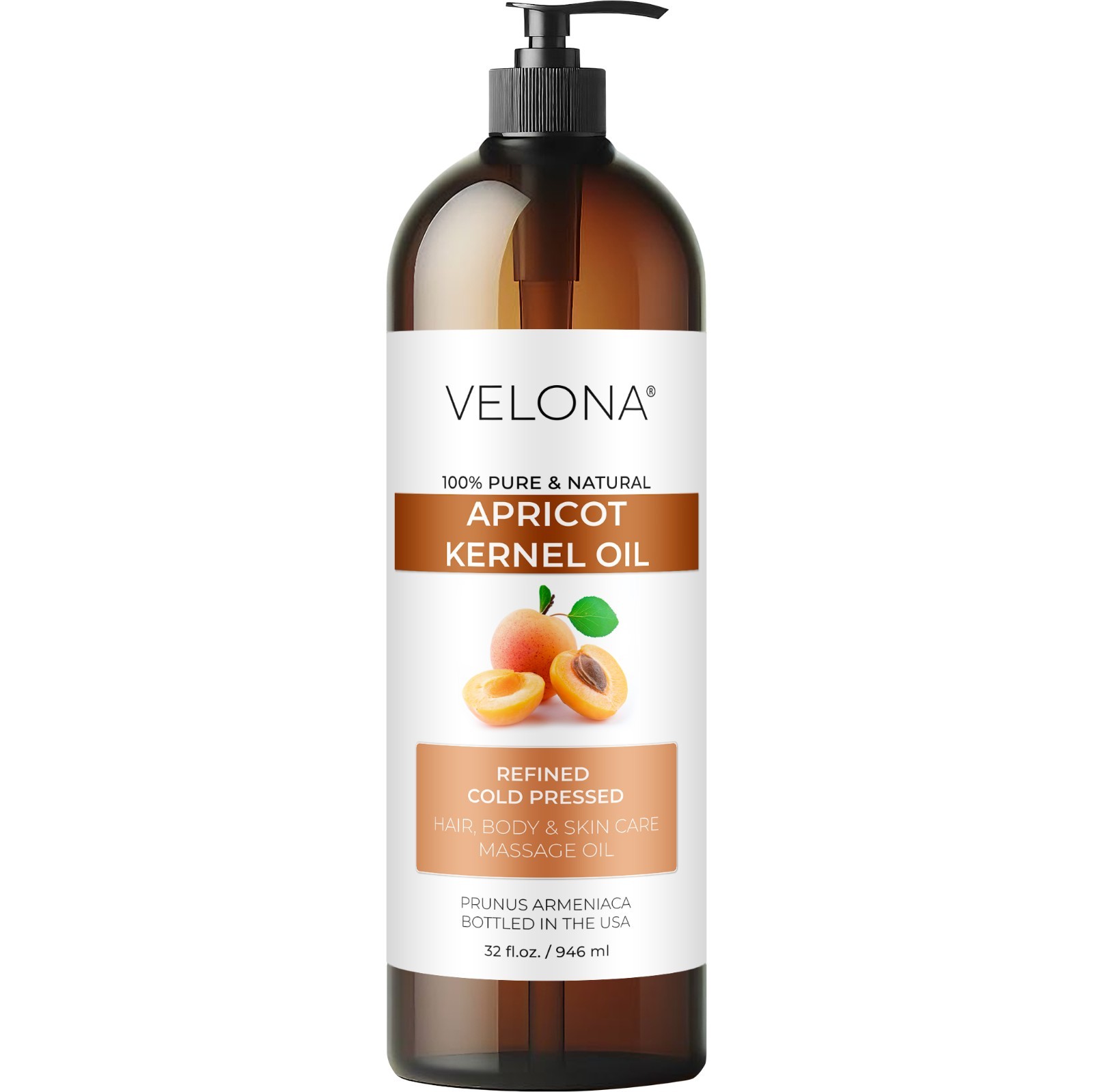Apricot Kernel Oil 2oz-7lb REFINED NATURAL CARRIER Expeller Pressed PURE VELONA