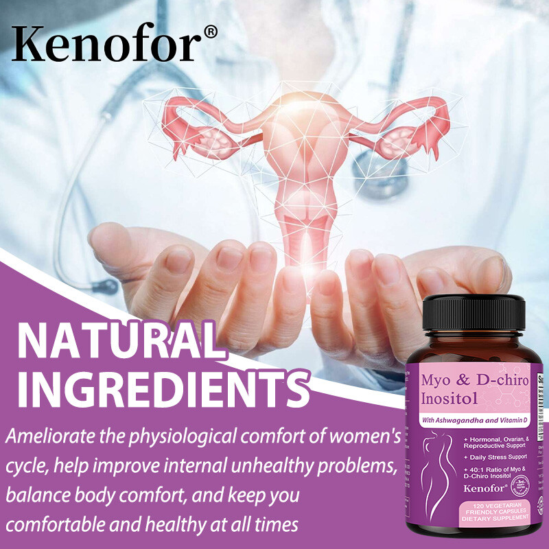Myo & D-chiro Inositol Capsules -Regulates Female Body Functions-Physical Health