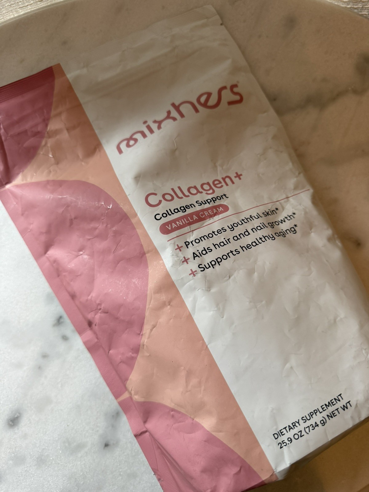 MIXHERS Collagen Powder Supplement, 30-Day Supply. Vanilla Cream BB: 5/2026