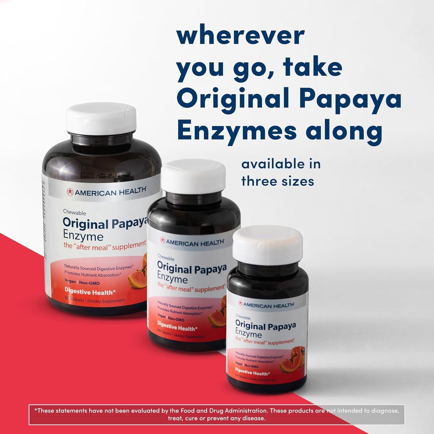 250 Chewable Papaya Enzyme Tablets for Digestive Wellness – & Gluten-Free