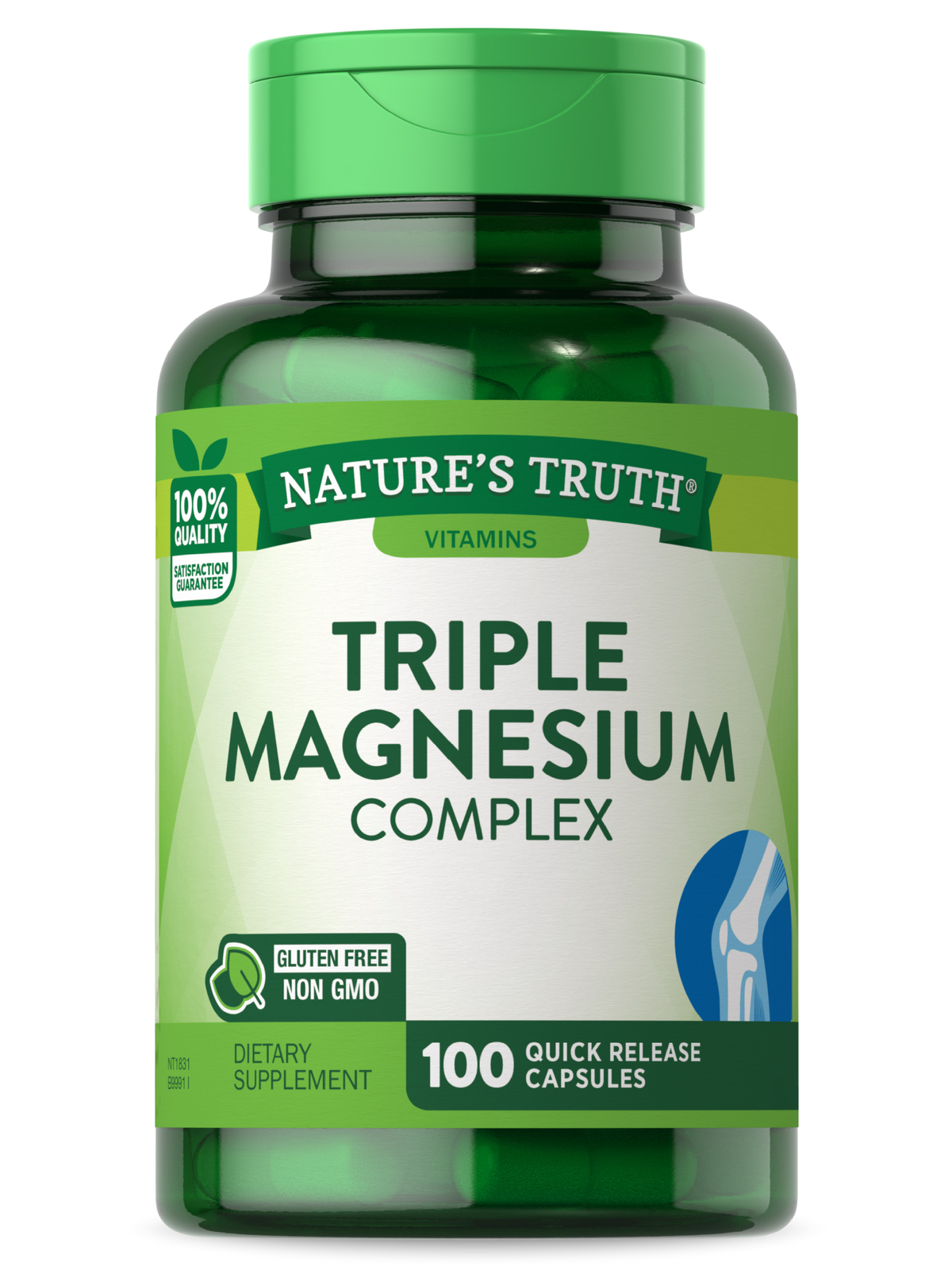 Triple Magnesium Complex | 420mg | 100 Capsules | Non-GMO | by Nature’s Truth