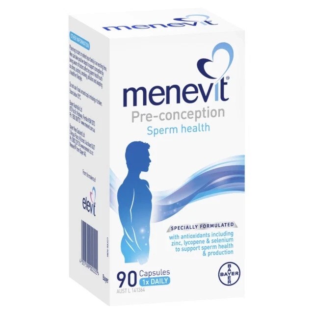 Menevit Pre-Conception Male Fertility Supplement Sperm Health – 90 Capsules