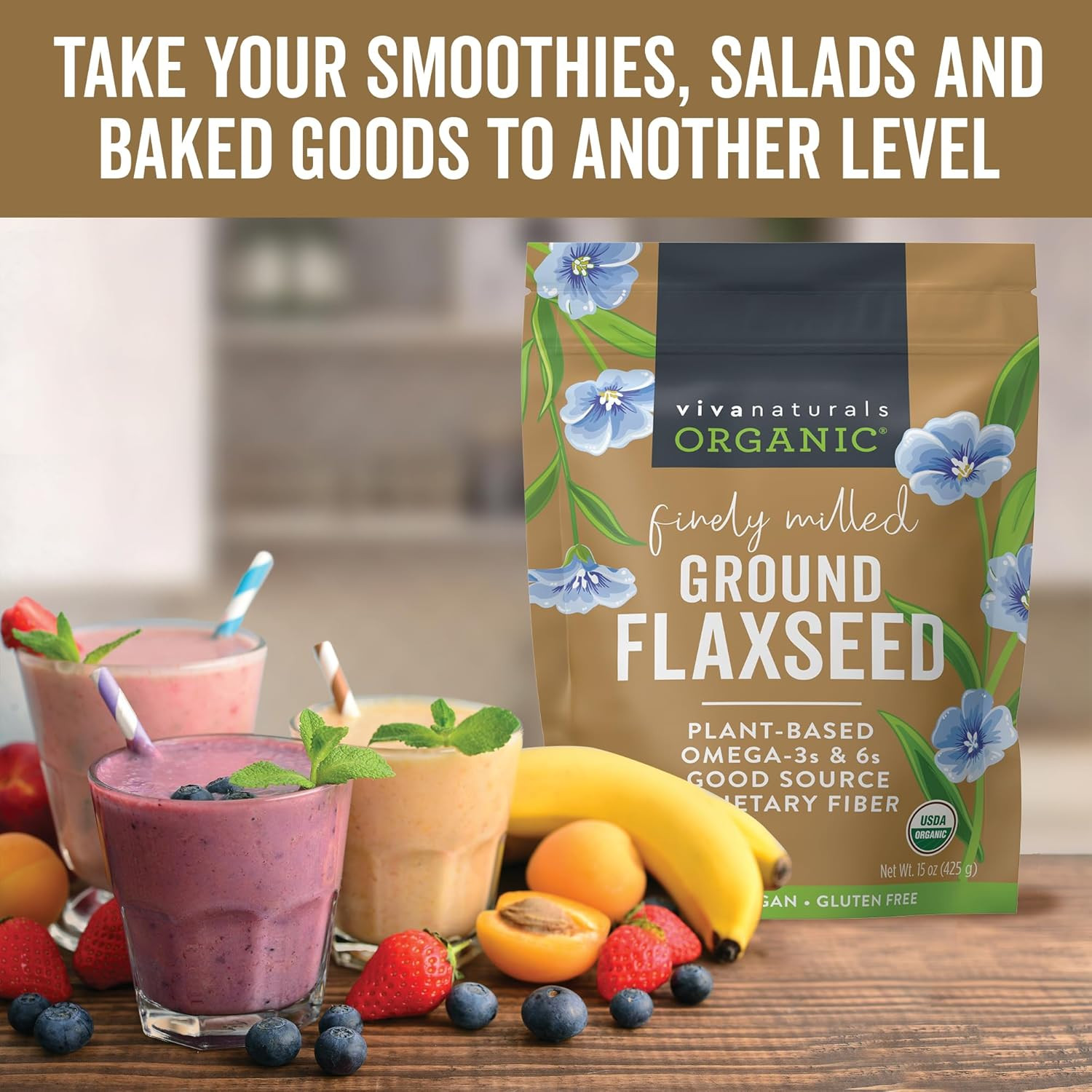 Organic Ground Flaxseed – Premium Quality Plant-Based Protein and Vegan Omega-3