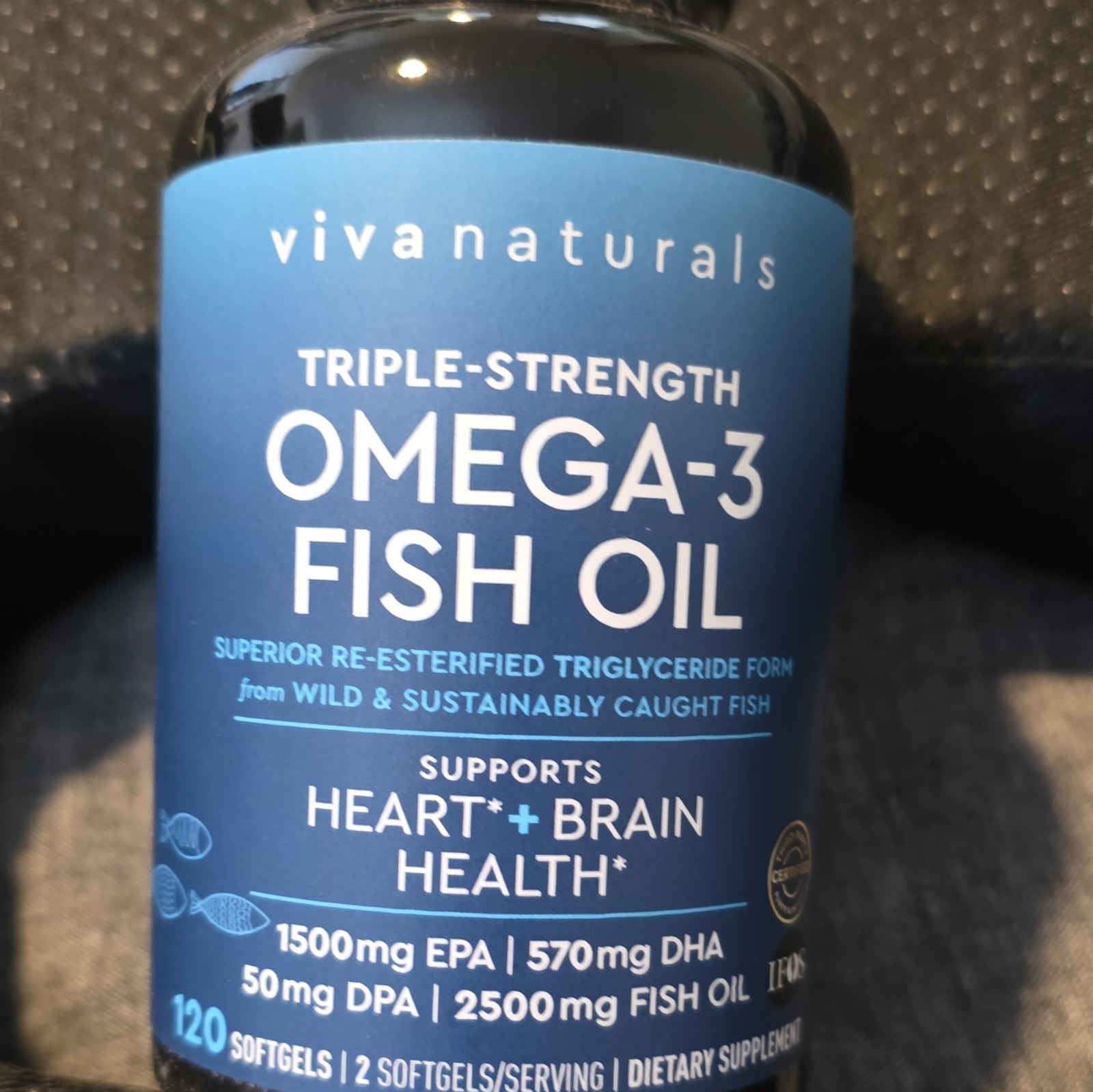 Viva Naturals Triple-Strength 2500mg Omega-3 Fish Oil EPA DHA 120 Softgels