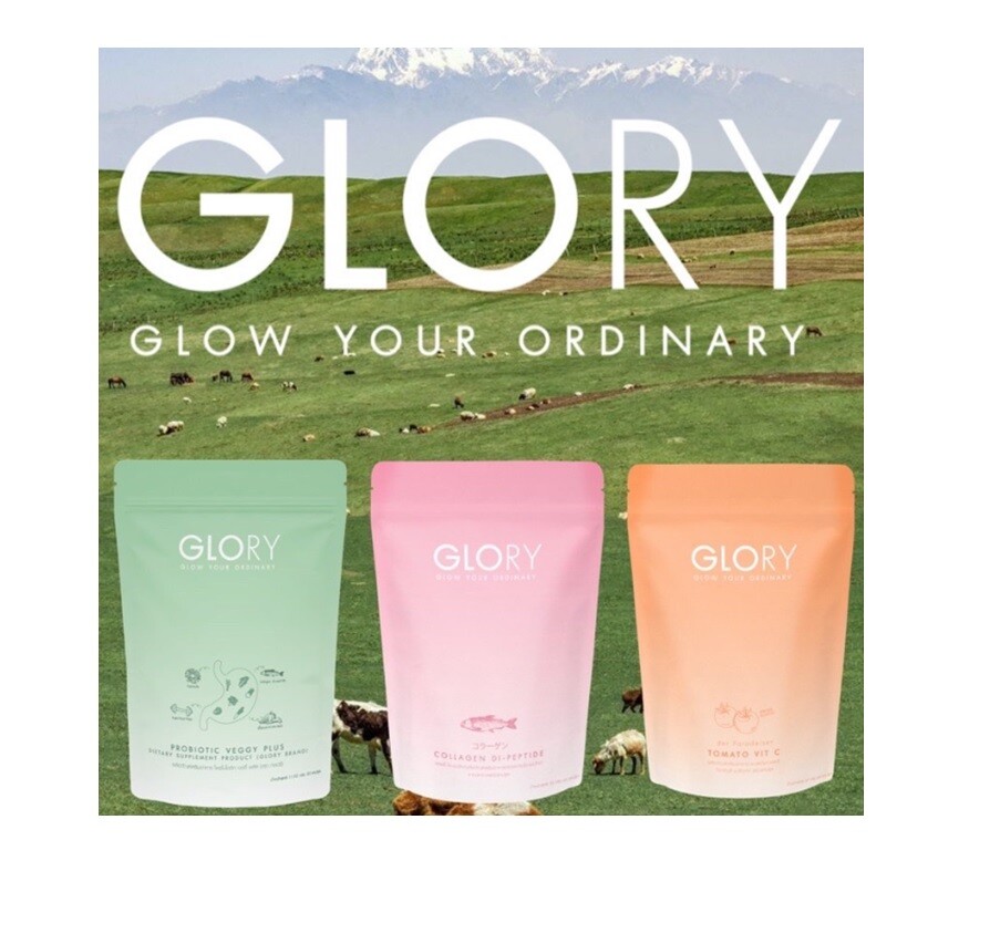 2X Glory Pure Collagen Di Peptide Tomato VitC or Probiotic Veggy Plus Glow Skin