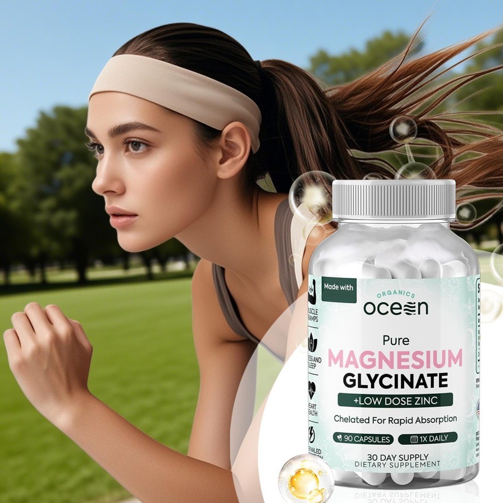 Organics Ocean Pure Magnesium Glycine Low Dose & Zinc Chelate 90 Capsules-