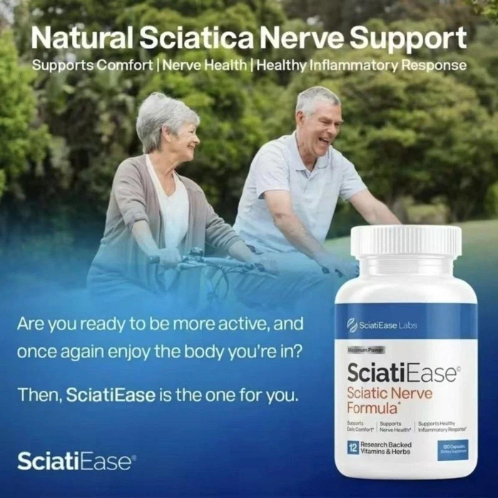 2X SciatiEase Labs Sciati Ease Sciatic Nerve Formula 120 Capsules -Free shipping