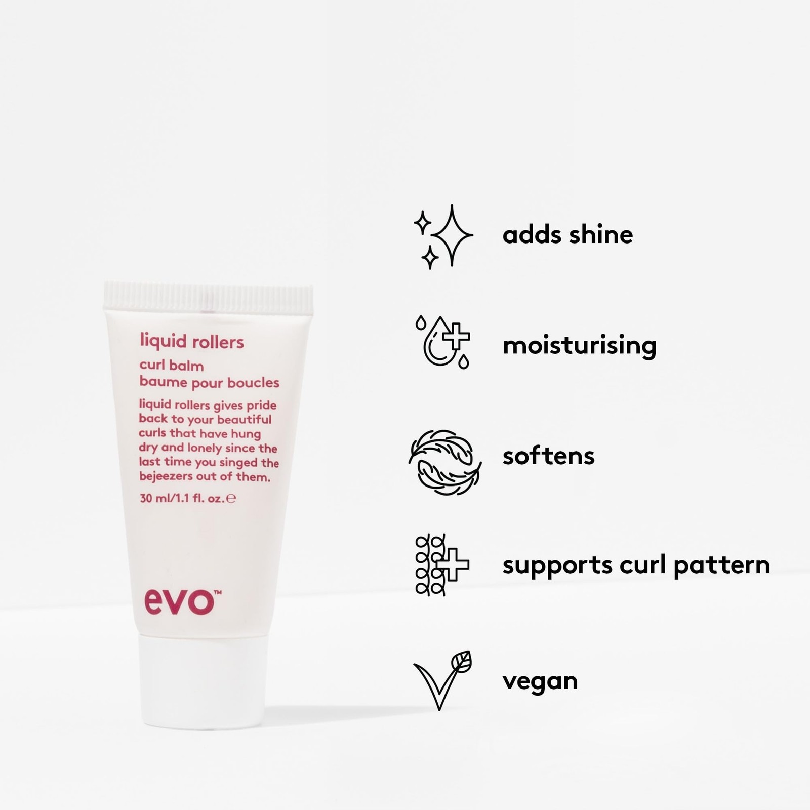 EVO Liquid Rollers Curl Balm 1.02 Fl Oz (Pack of 1)