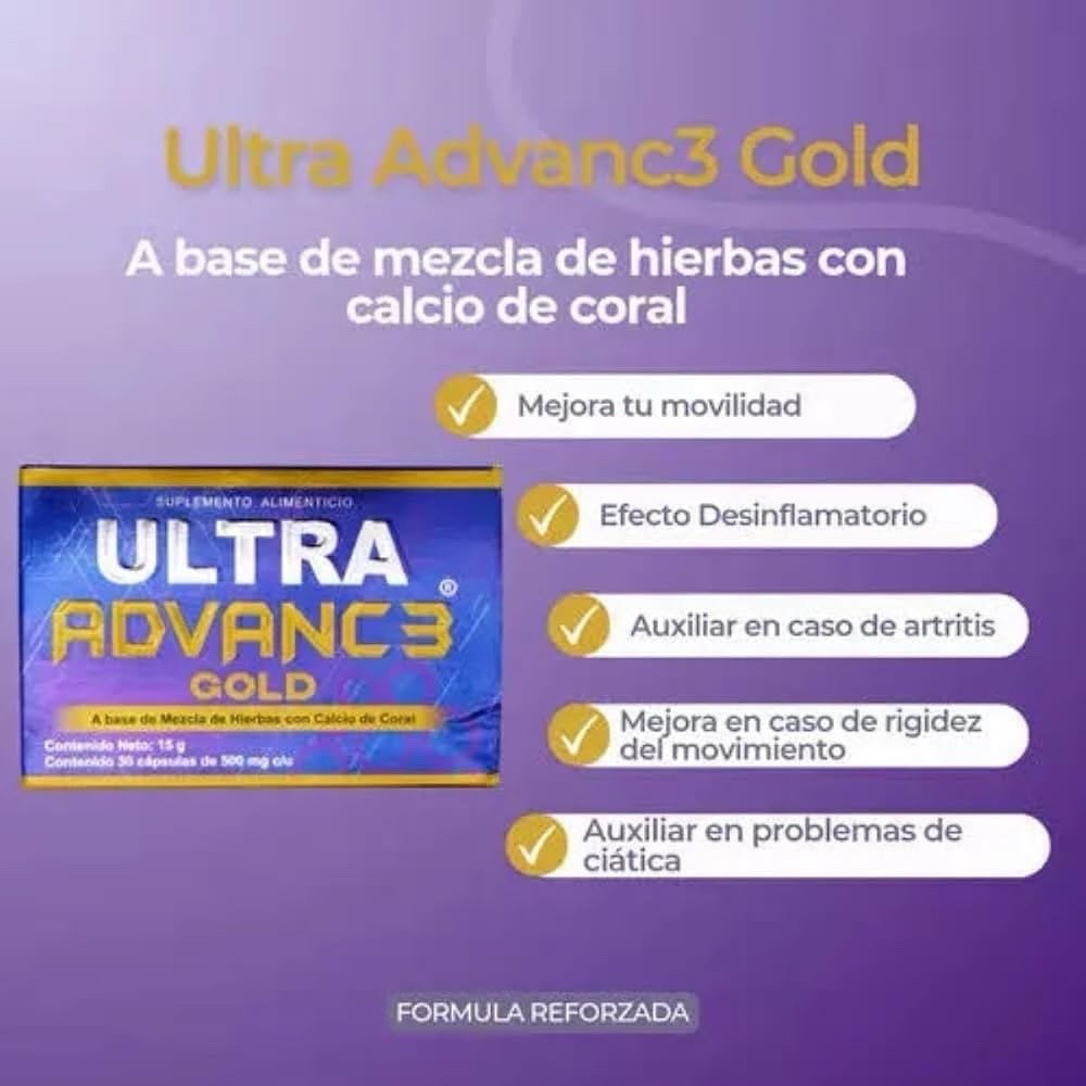Ultra Advance3 Gold Pain Relief Joint Support All-in-One 30 Capsules