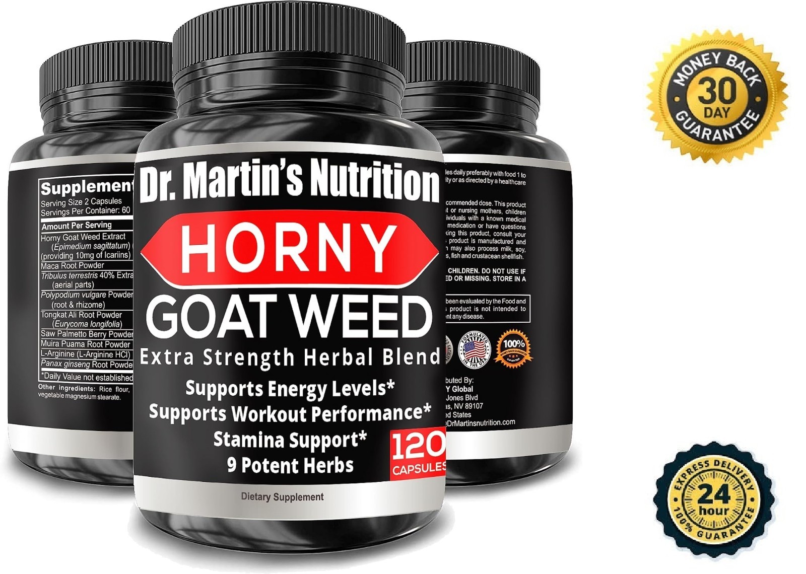 Super Strength 1590Mg Horny Goat Weed 120 Capsules with Maca Arginine & Ginseng