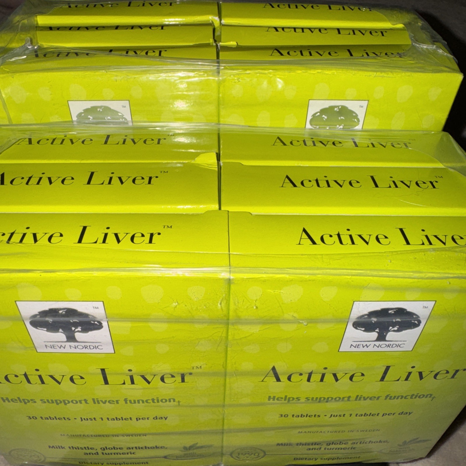 NEW NORDIC Active Liver 12 Boxes of 30 (360) Tablets, 1 Year Supply Exp 4/2029