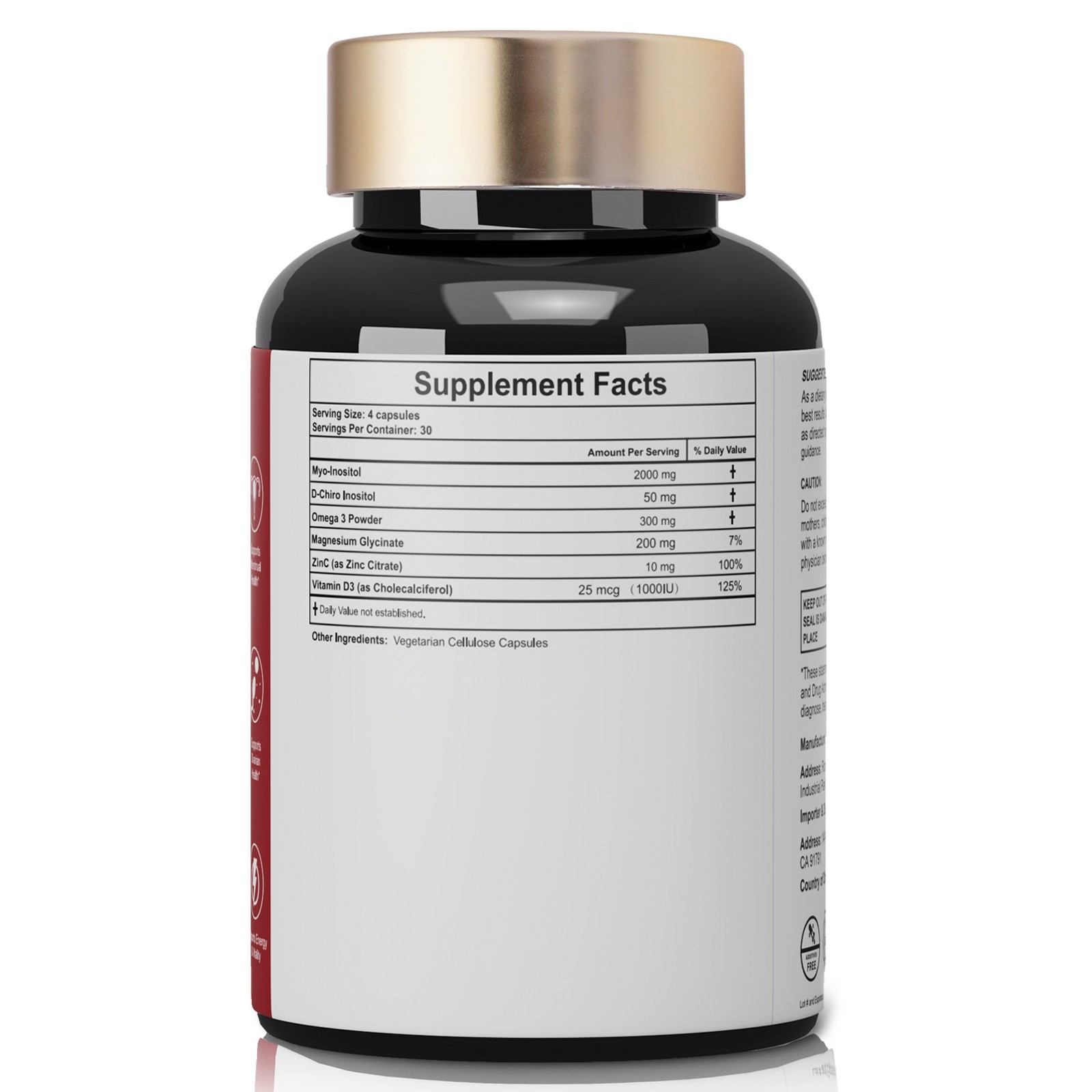 Myo-Inositol & D-Chiro Inositol Supplement for Women | Hormonal Balance 120 caps