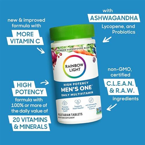 60 Count Non GMO Gluten Free Men’s Daily Vitamin Supplement 126g