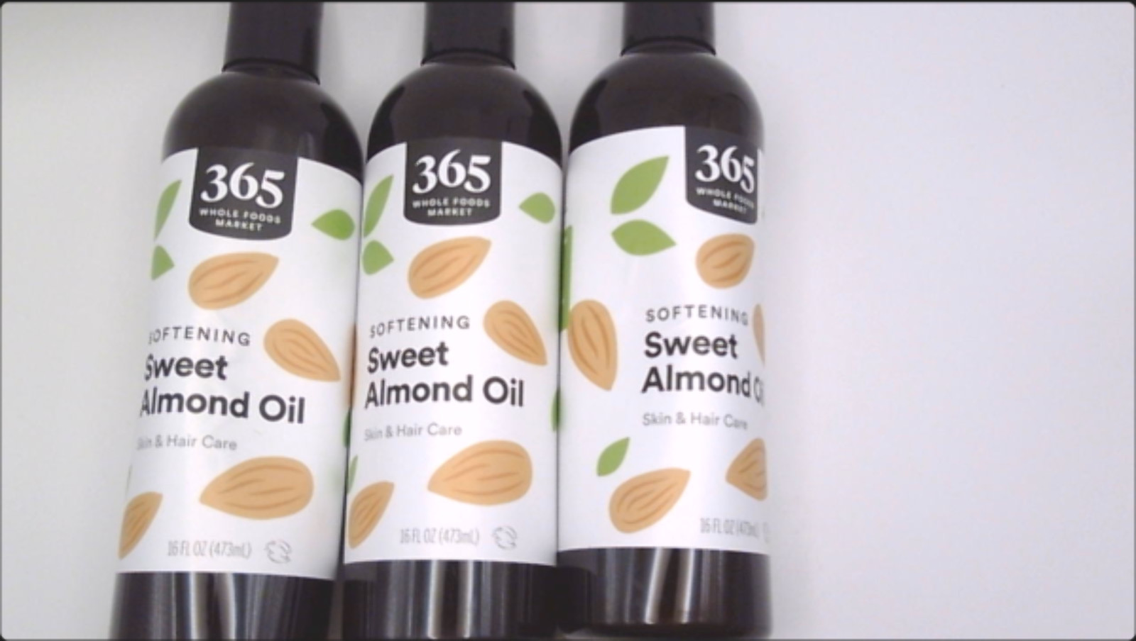 (3 Pack) 365 by Whole Foods Market, Softening Sweet Almond Oil, Skin & Hair Care
