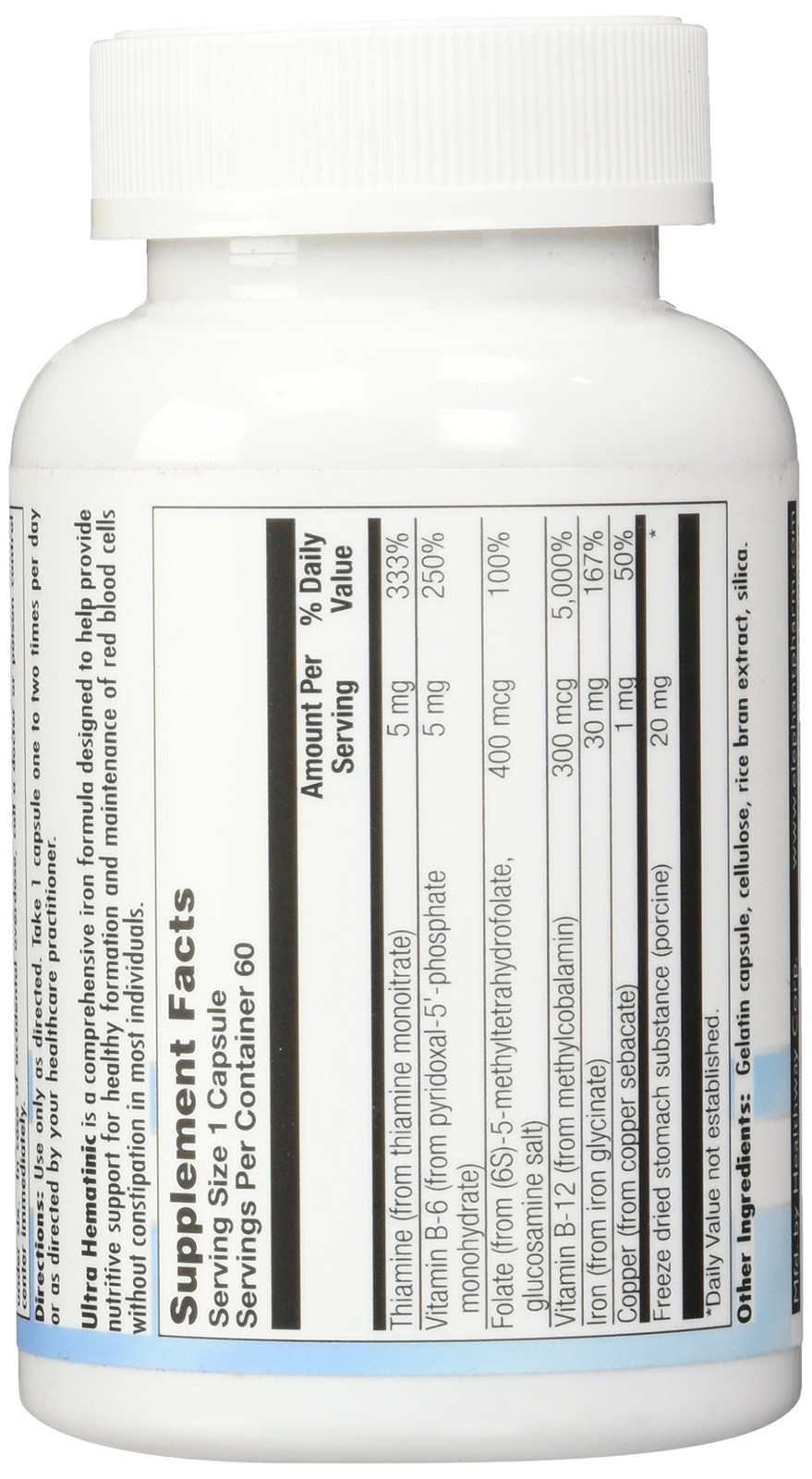 Nutra Biogenesis – Ultra Hematinic – Iron B Vitamins And Copper For Iron