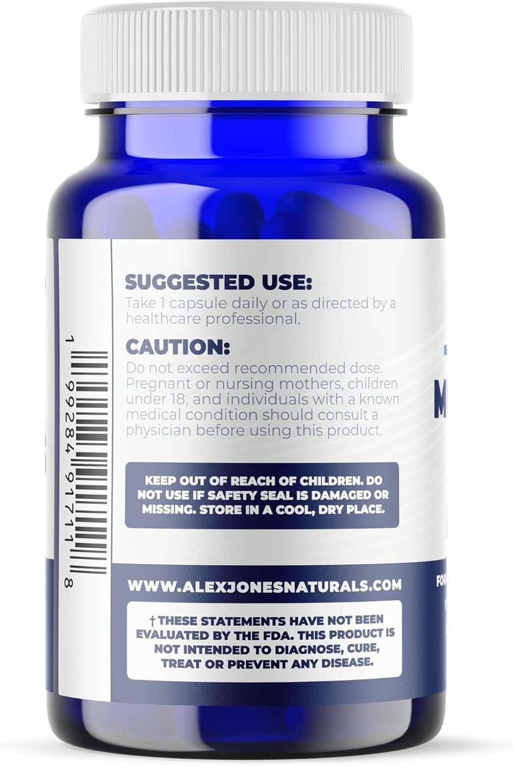Ultra Blue Fresh Tablets 10 mg with Vitamin C, Vegan Capsules, Unflavored 60CT