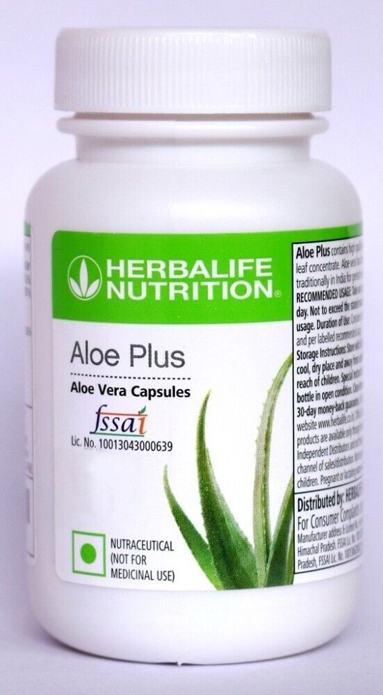 HERBALIFE Aloe Plus 60 Capsules Plant-Based Protein ( 50 Gram )