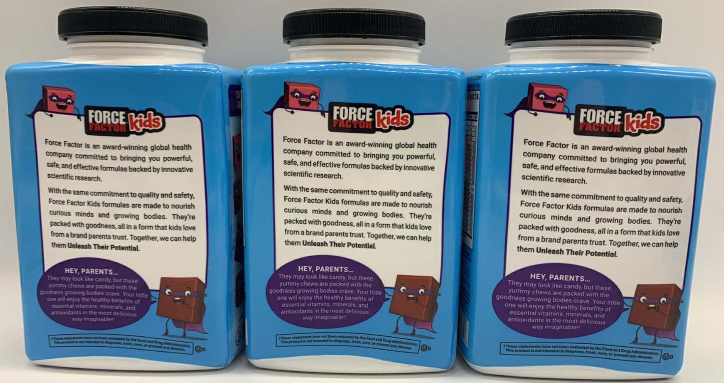 3PK Force Factor MultiVitamin ~ 60 Soft Super Chews Each ~ Fruity FLVR ~EXP 6/26