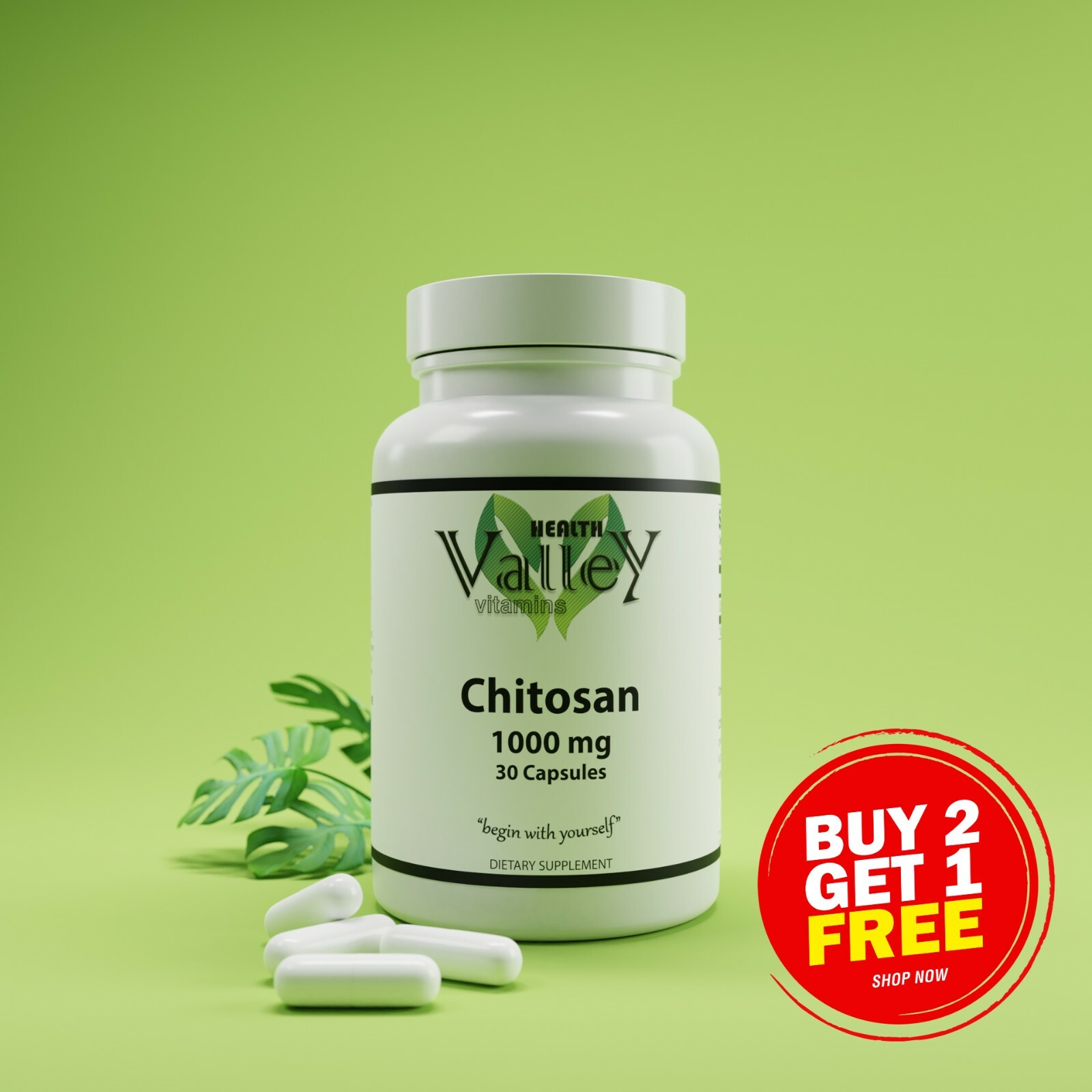 Chitosan 1000mg Weight loss, Fat Burning, Blood Pressure, Cholesterol Levels