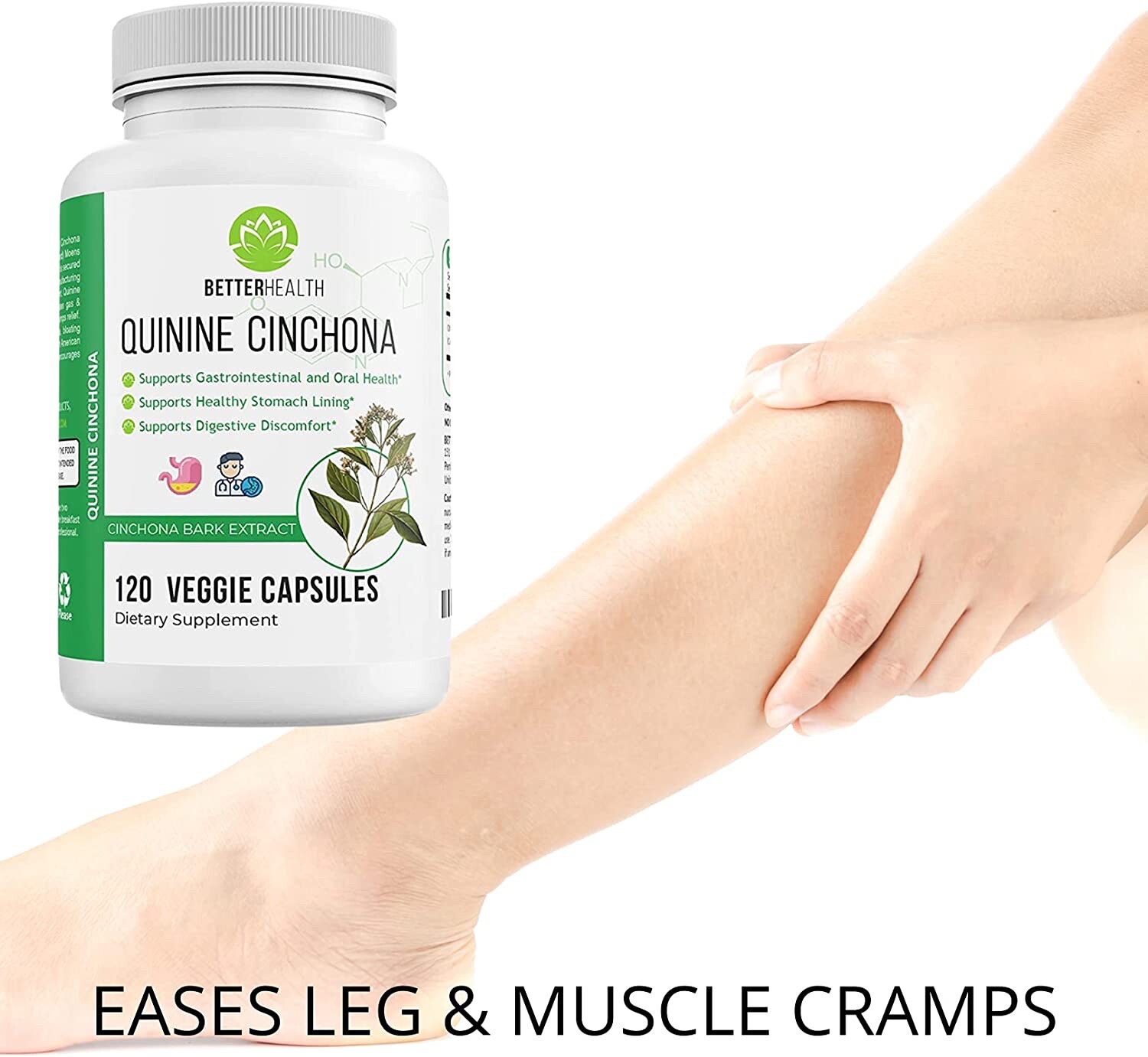 OFFICIAL SELLER Quinine Cinchona Bark Extract, 120 Capsules, 1000 mg per serving