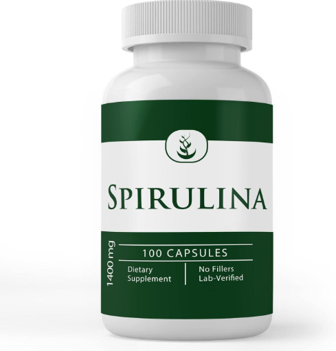 Spirulina Double Strength 1400 mg Organic 100 Tablets