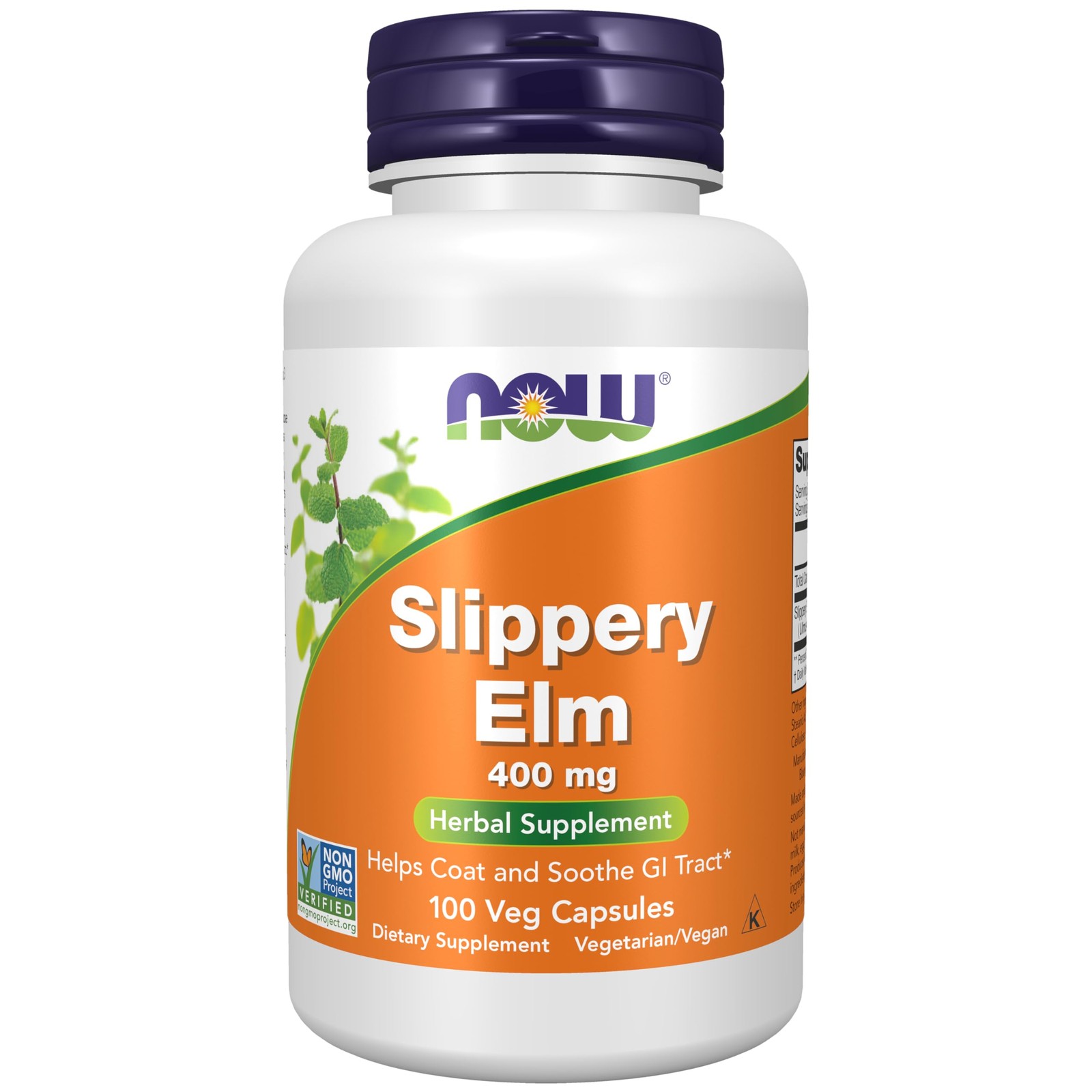 Slippery Elm, 100 Caps 400 mg