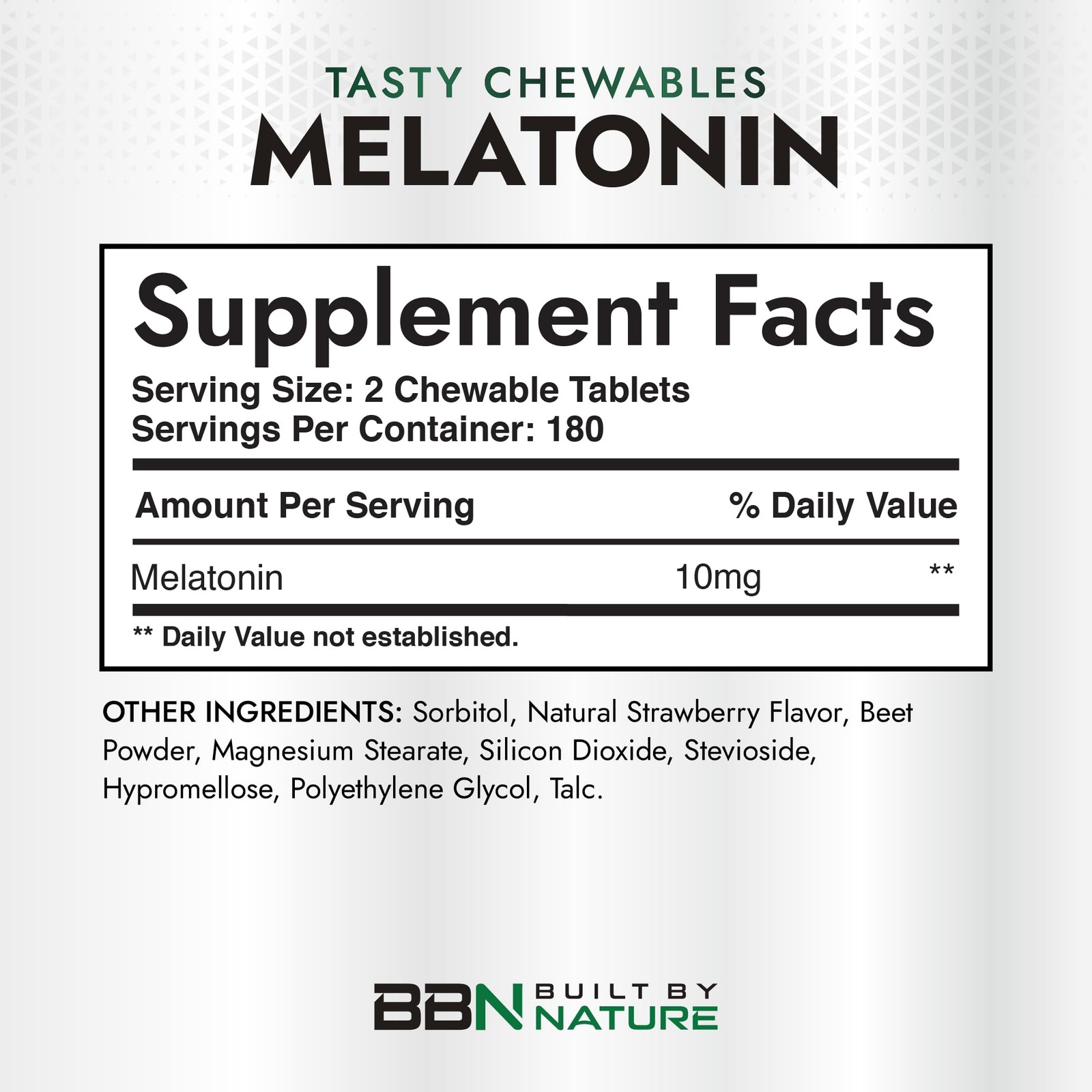 Melatonin 10 Mg – Fast Dissolve Berry Tablets – Extra Strength Drug Free Sleep S