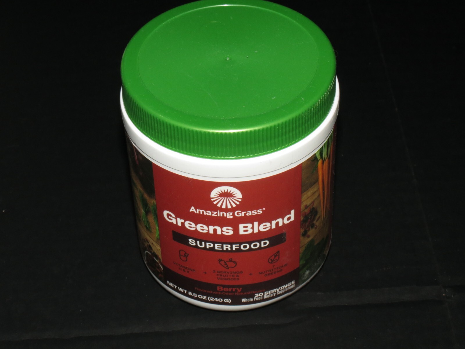 w9 Amazing Grass Greens Blend Superfood Super Greens Powder Smoothie Mix: BERRY