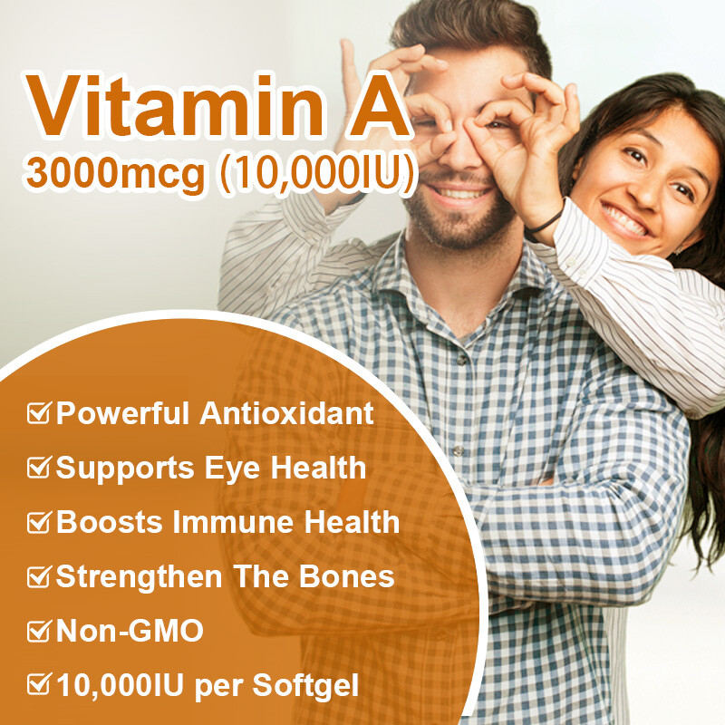 Vitamin A 10000 IU, 120 Softgels, Non-GMO, Gluten Free