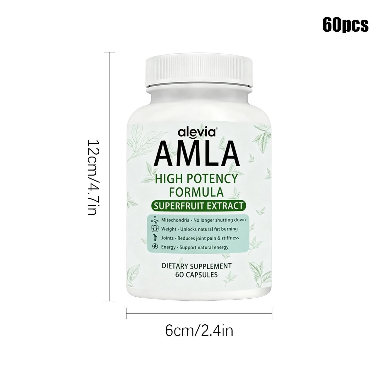 AMLA Capsules Superfruit Extract elevated Potency Formula 60 Capsules