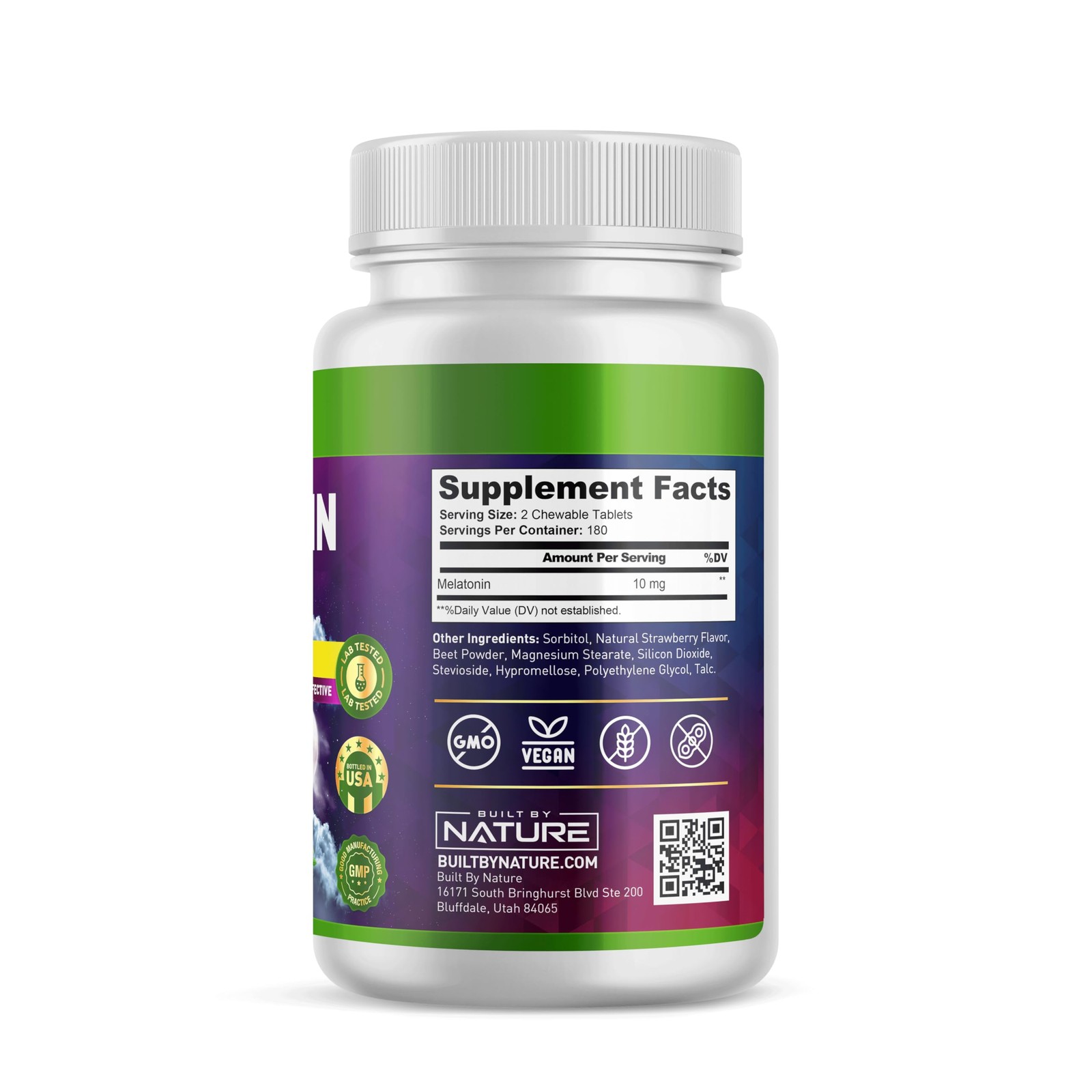 Melatonin 10 Mg – Fast Dissolve Berry Tablets – Extra Strength Drug Free Sleep S